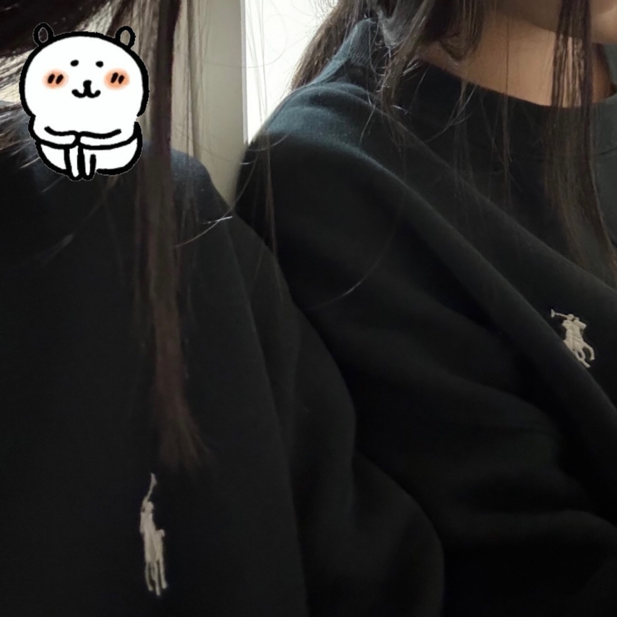 [30%적립] Polo Ralph Lauren Double Knit Sweatshirt Black 착용 스타일 - 2