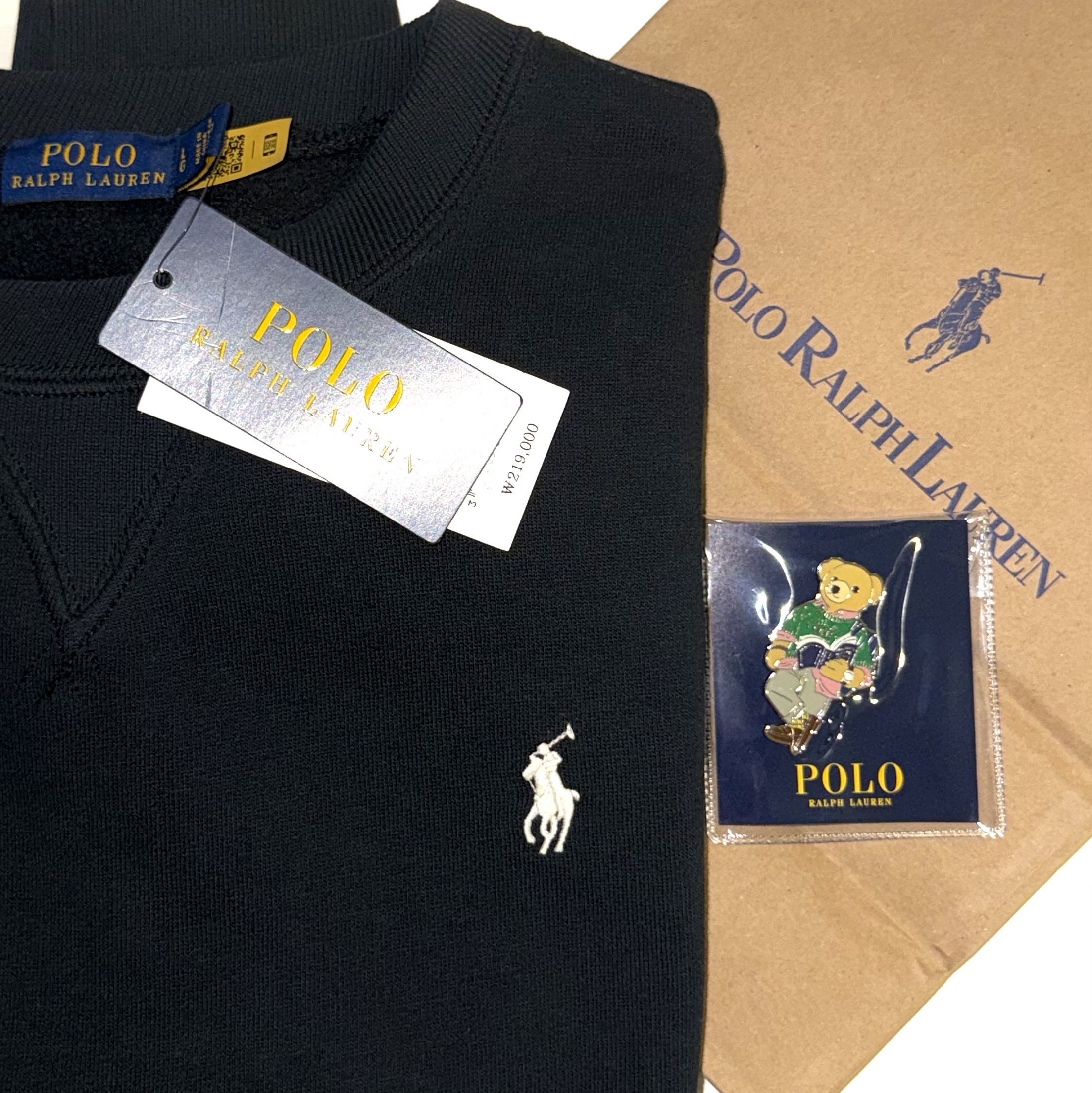 [30%적립] Polo Ralph Lauren Double Knit Sweatshirt Black 착용 스타일 - 1