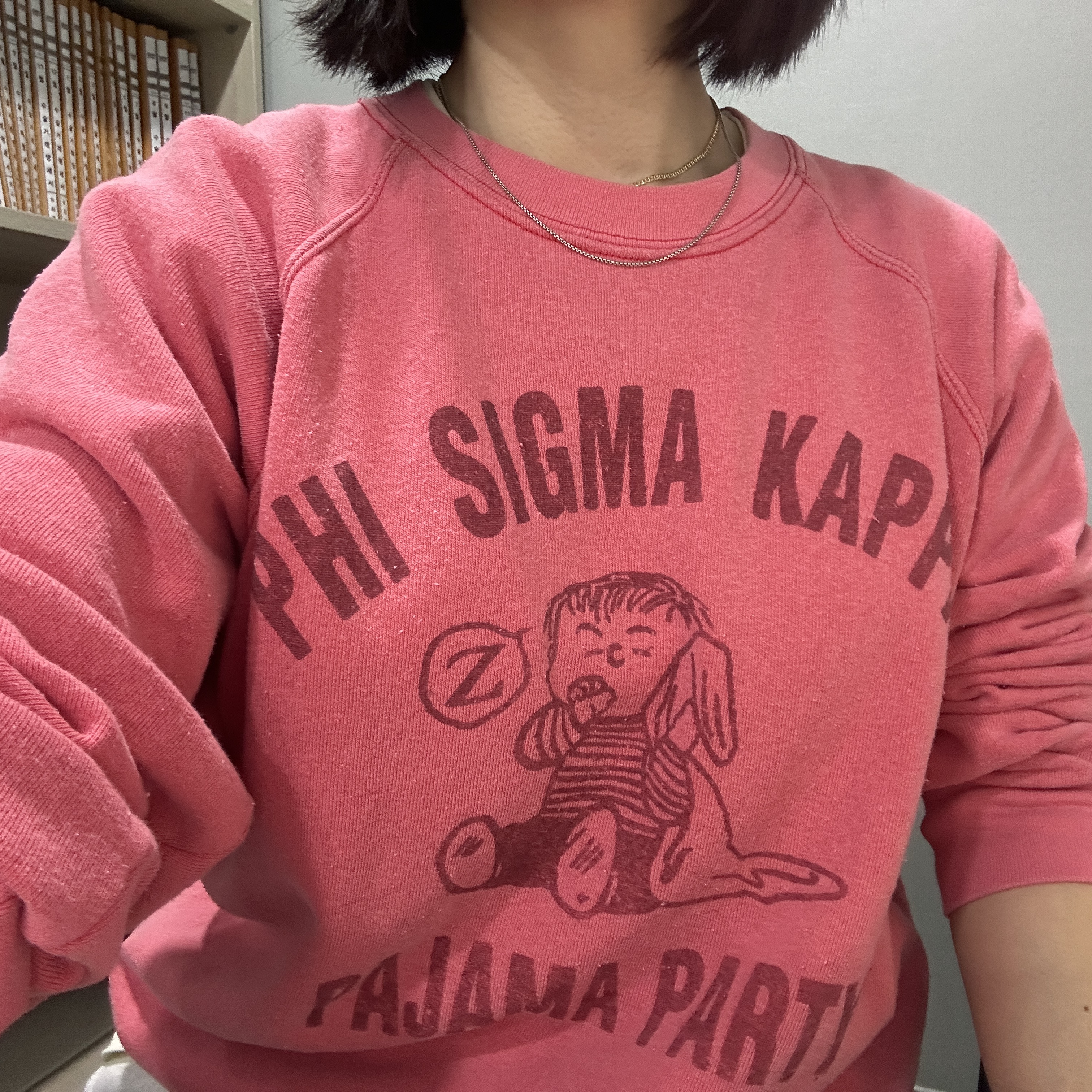Wild Donkey Pajama Sweatshirt Extra Strong Washed Red 착용 스타일