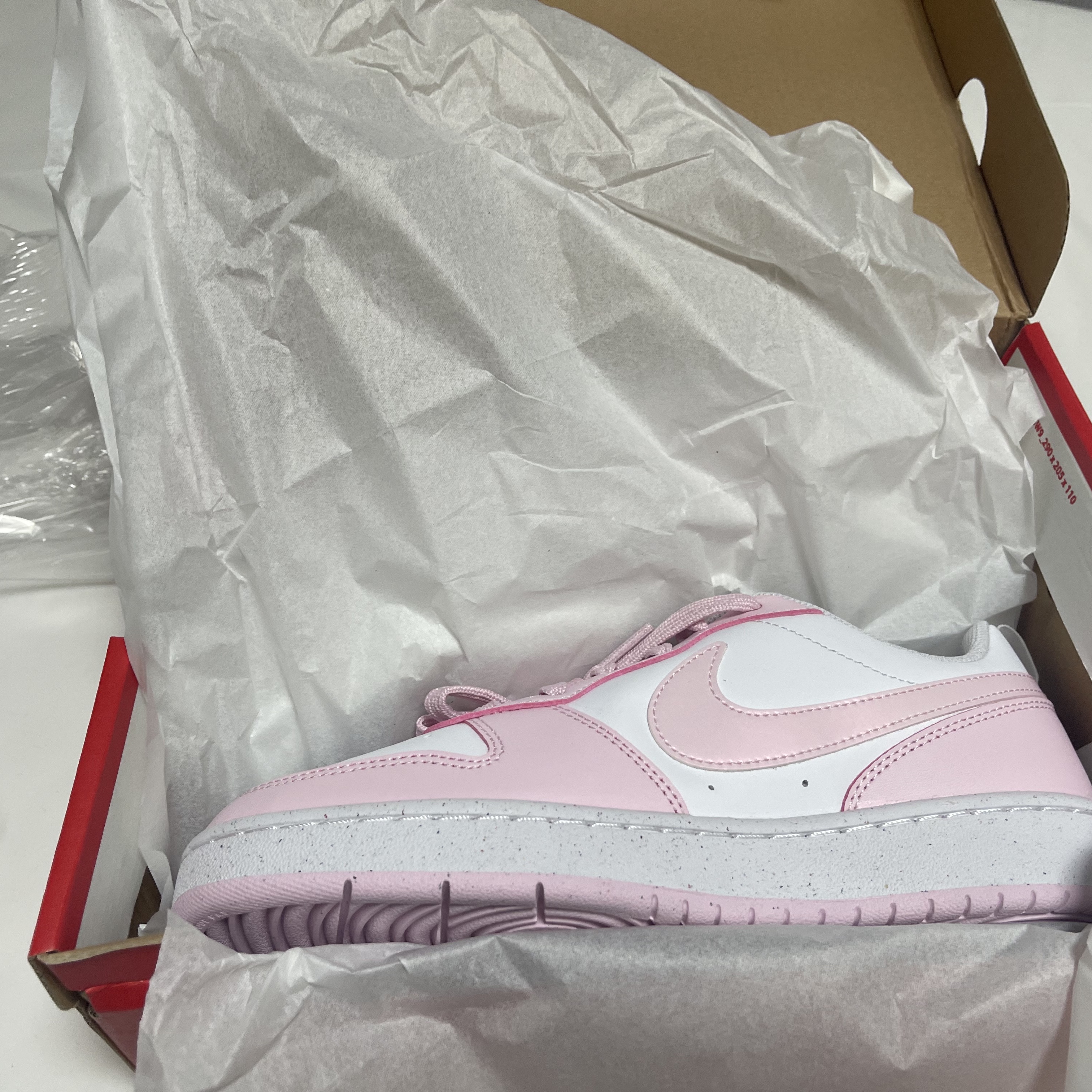 (GS) Nike Court Borough Low Recraft White Pink Foam 착용 스타일 - 5