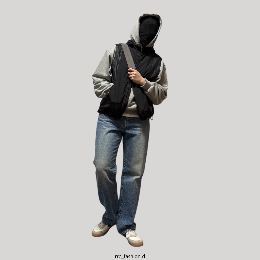 나이키 x 제이크루 킬샷 2 세일 미드나잇 네이비 착용 스타일 - 1