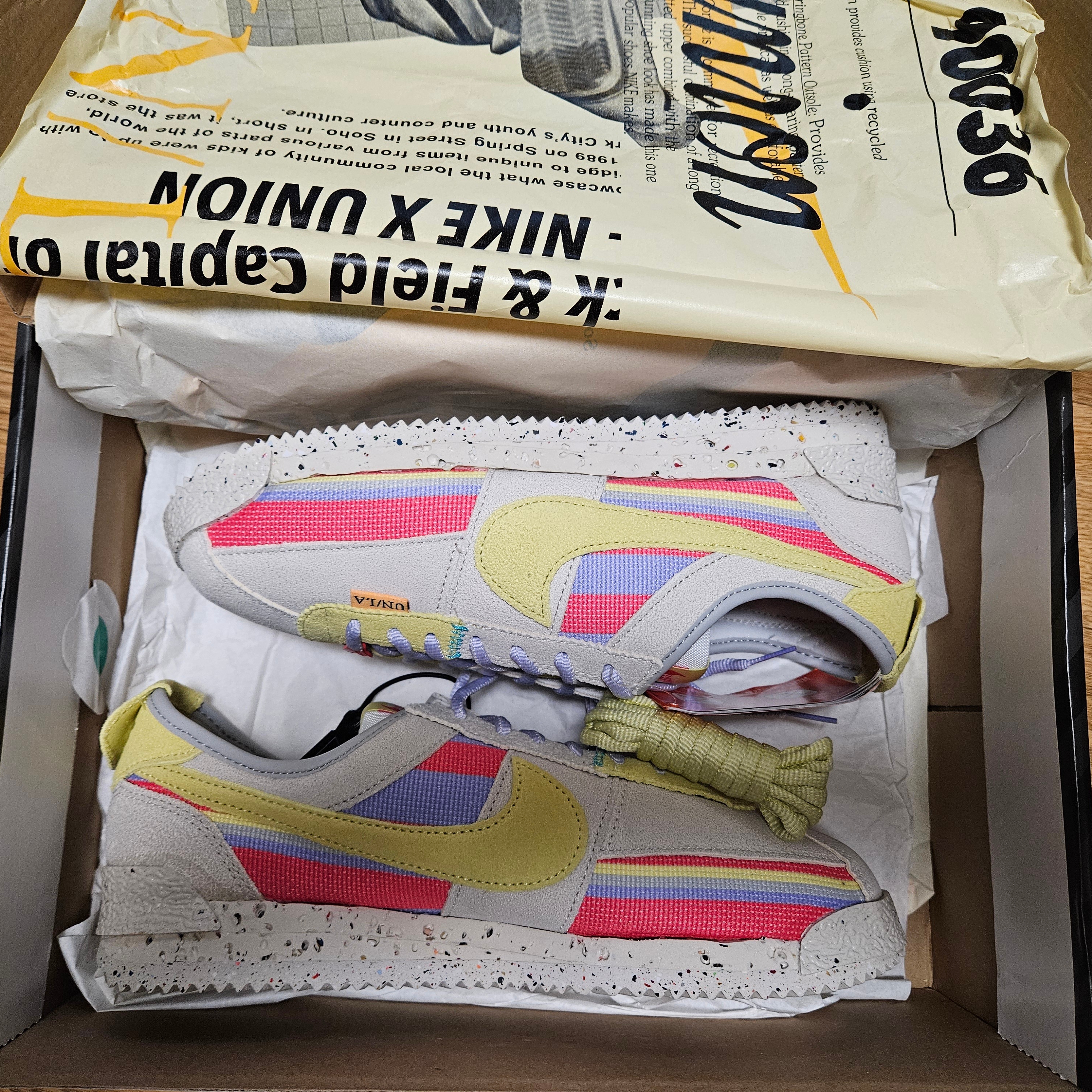 Nike x Union Cortez SP Lemon Frost 착용 스타일