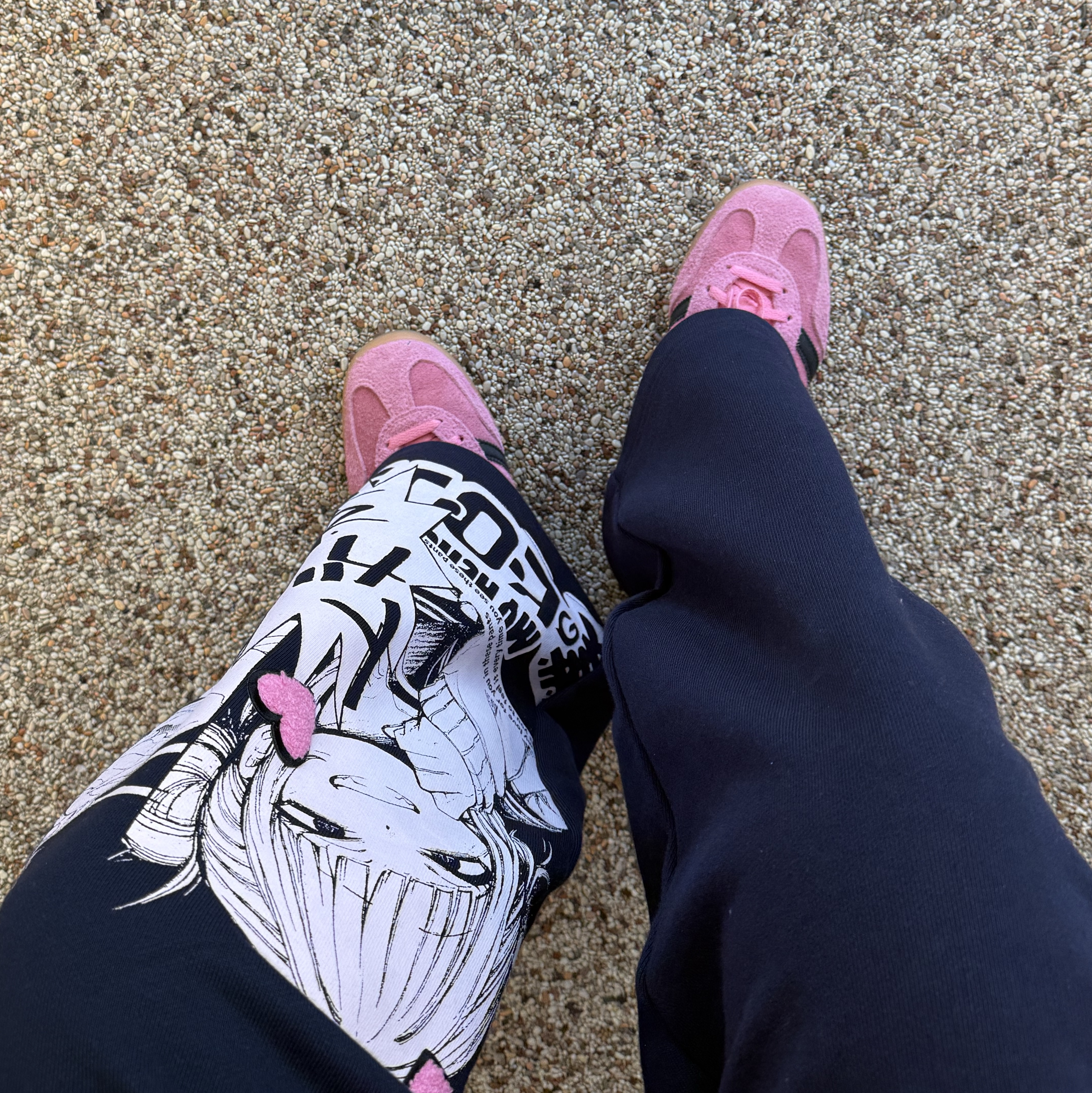 (W) Adidas Gazelle Indoor Bliss Pink, (W) Adidas Adicolor Classic Firebird Track Top Black - KR Sizing 착용 스타일 - 1