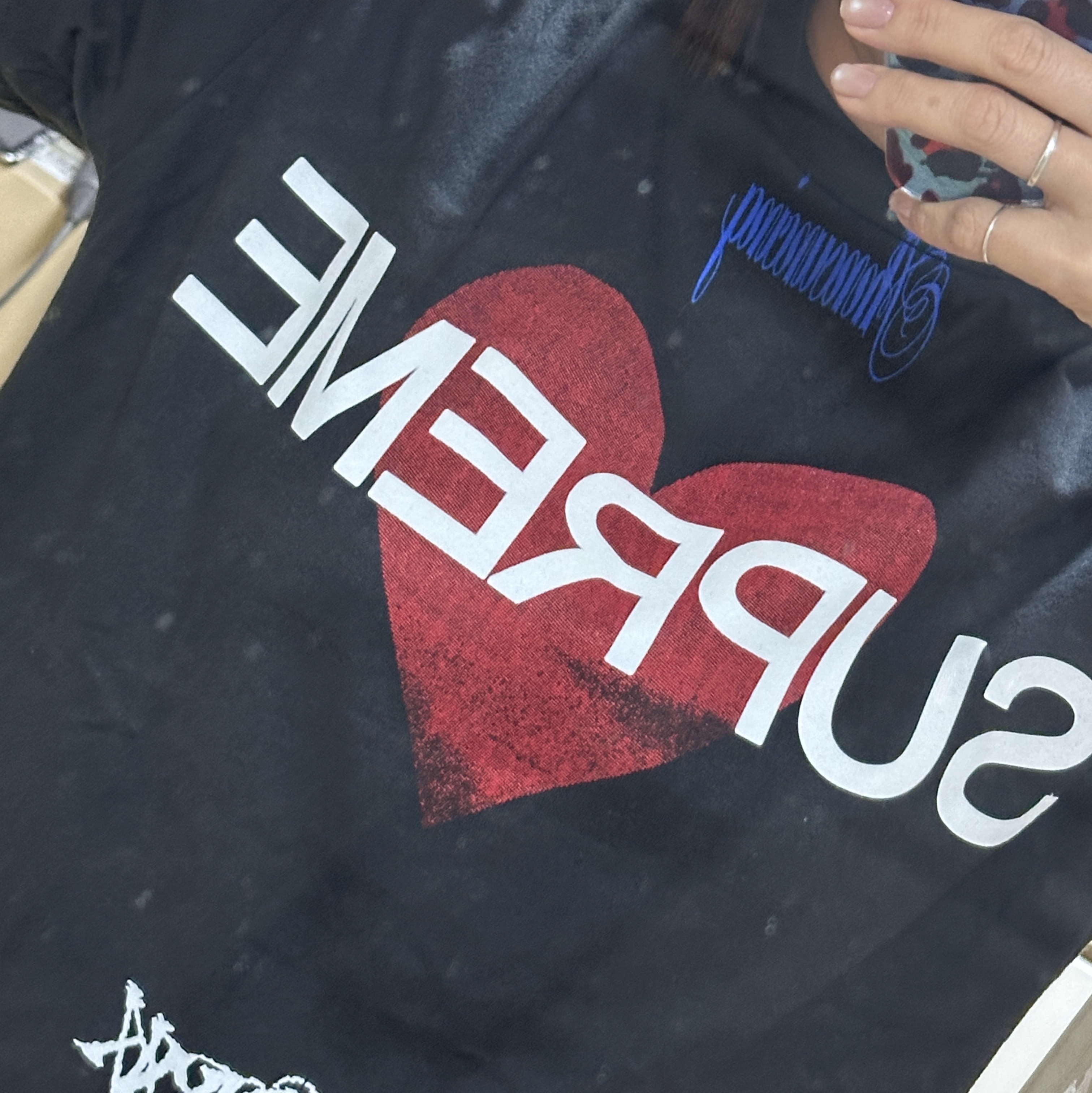 Supreme Announcing T-Shirt Black - 25SS 착용 스타일