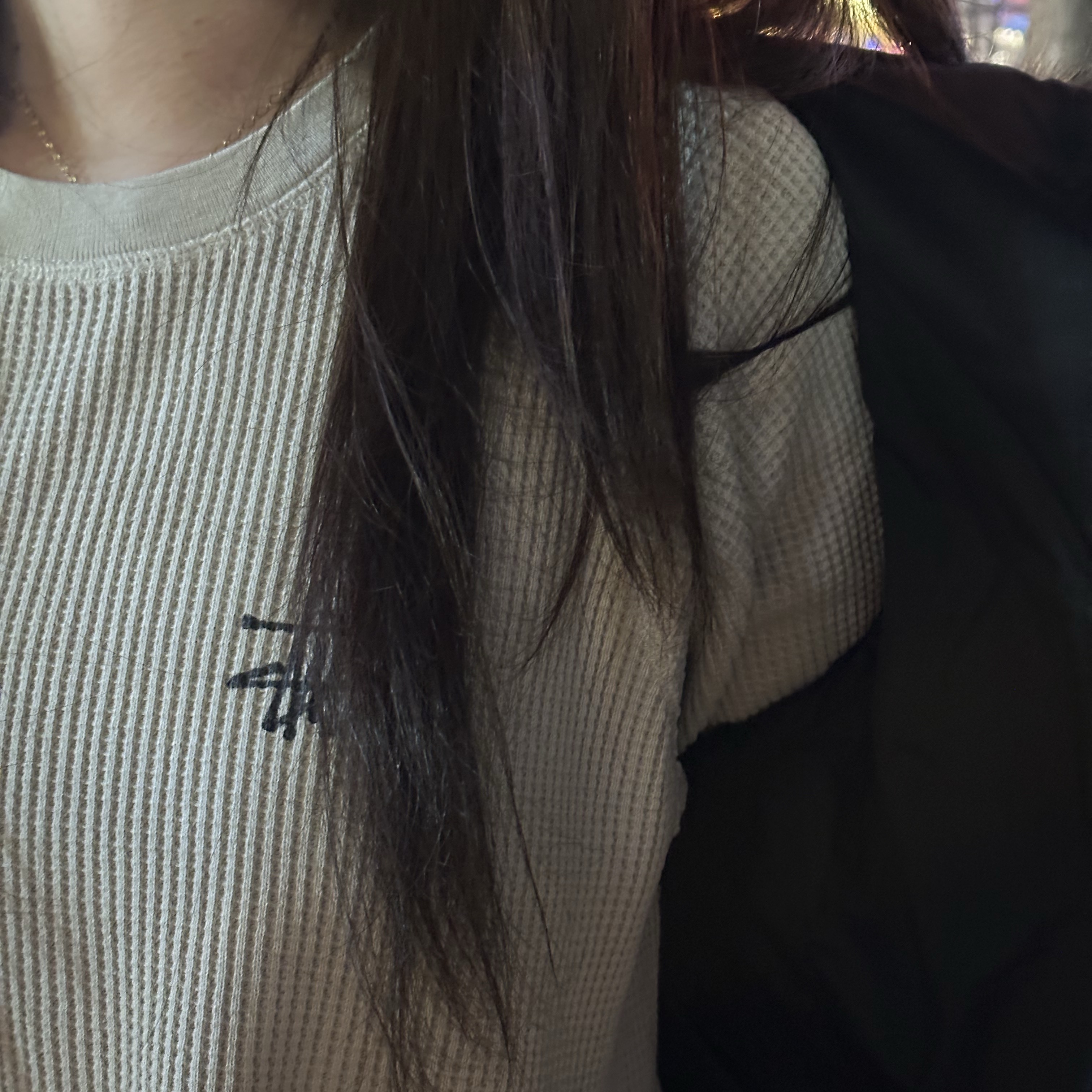 Stussy Raglan Thermal LS Crew Bone 착용 스타일