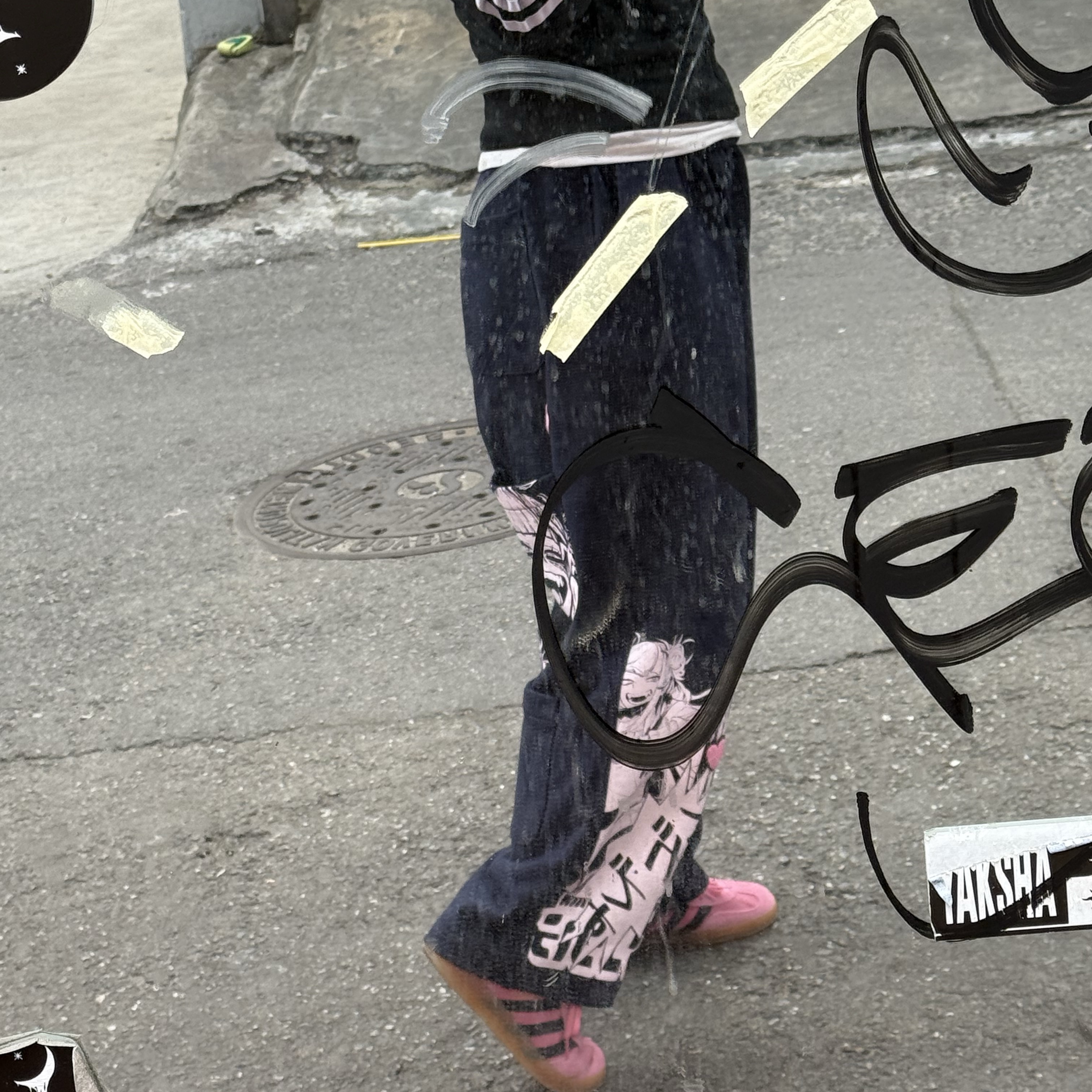 (W) Adidas Gazelle Indoor Bliss Pink, (W) Adidas Adicolor Classic Firebird Track Top Black - KR Sizing 착용 스타일 - 2