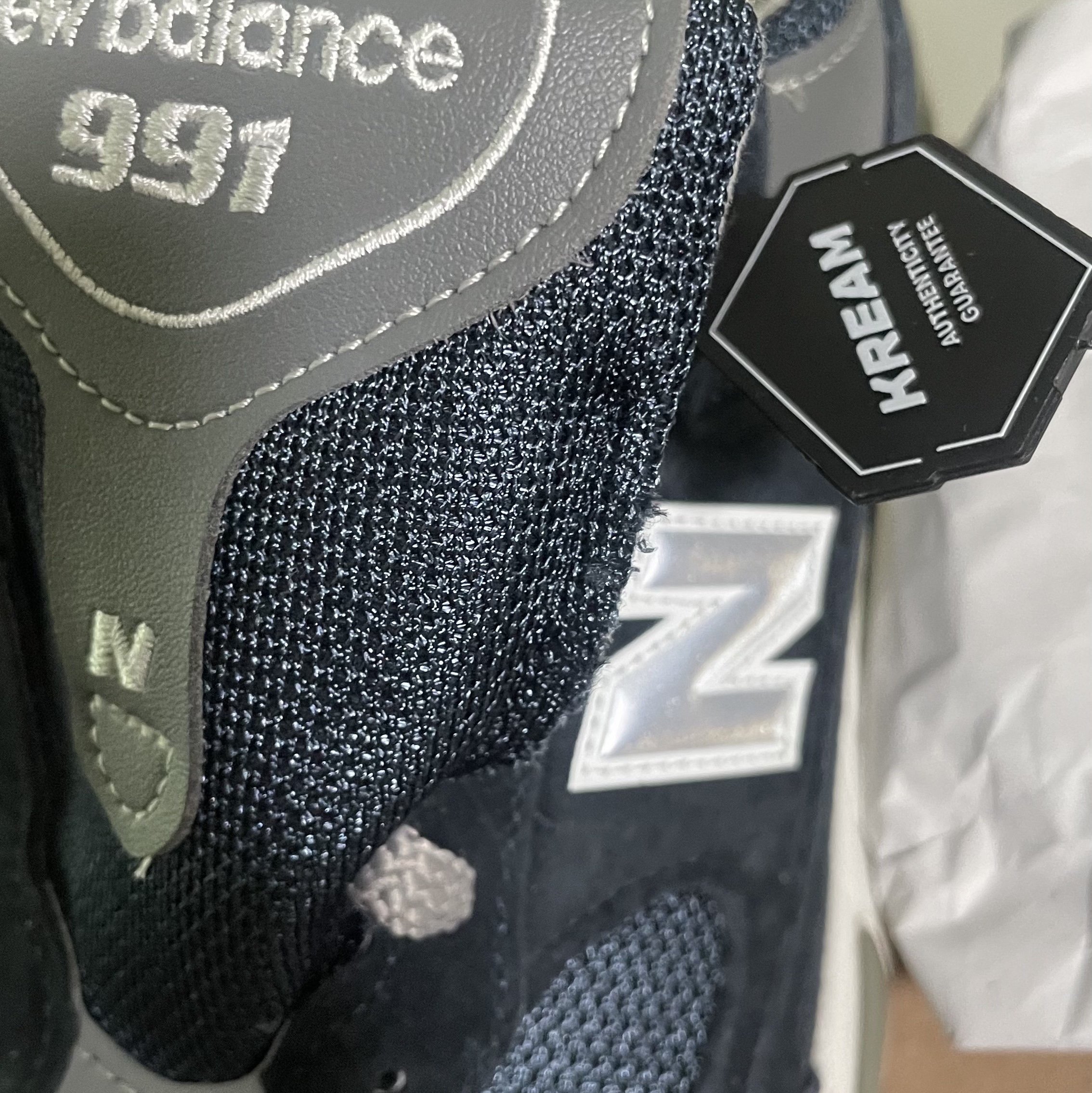 New Balance 991 Made in UK Navy 착용 스타일 - 3