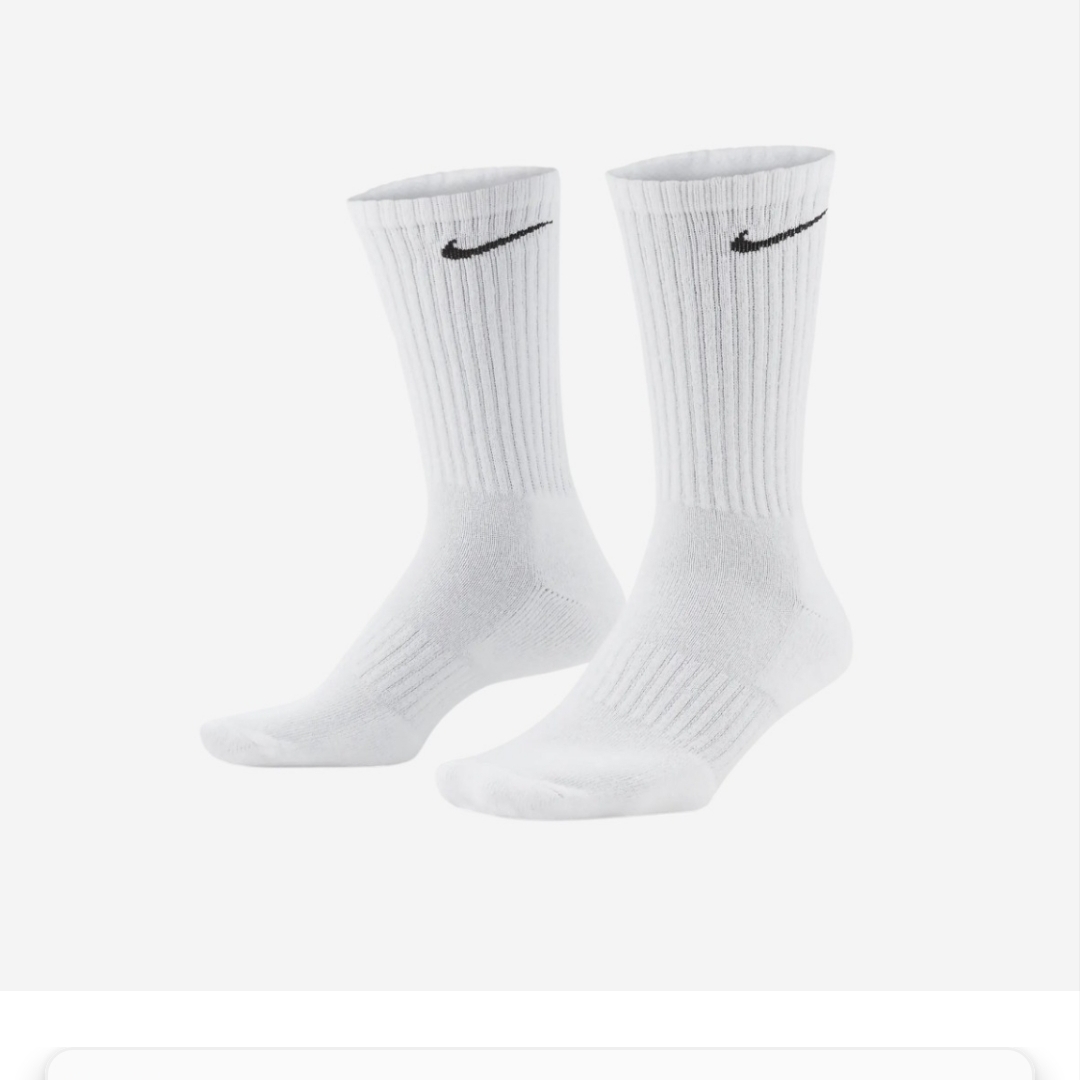 Nike Everyday Cushioned Training Crew Socks White (3 Pack/Korean Ver.) 착용 스타일