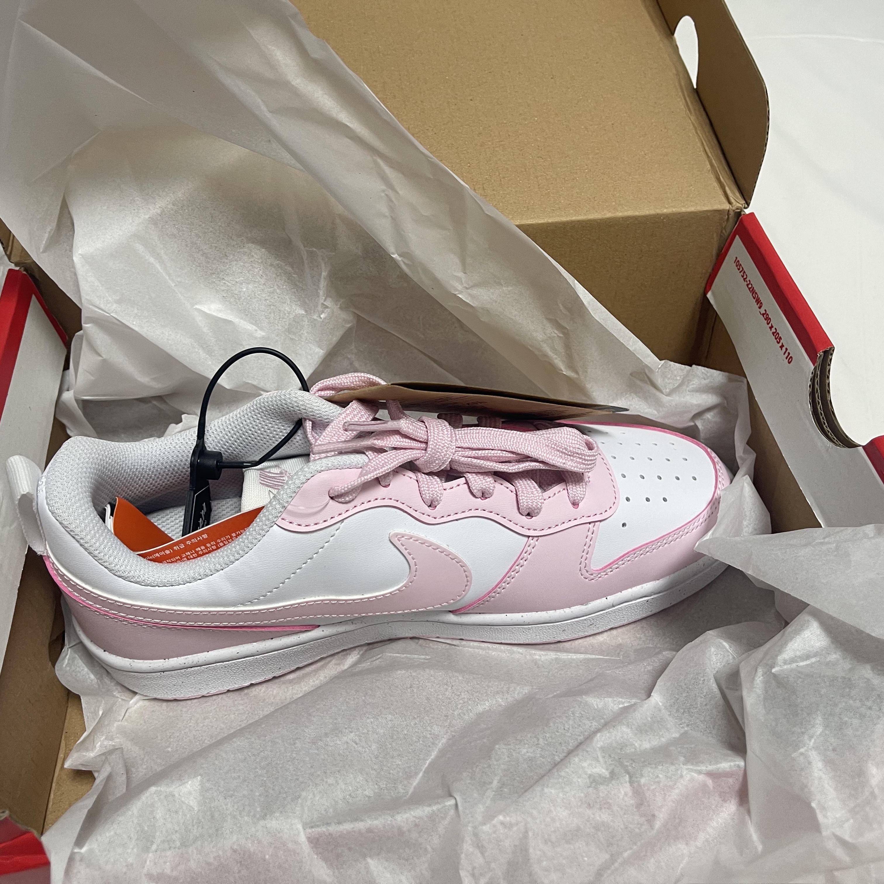 (GS) Nike Court Borough Low Recraft White Pink Foam 착용 스타일 - 6