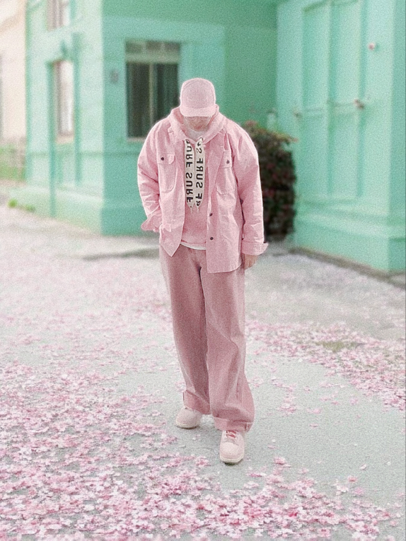 Kapital Fleece Catfish Surf Hood Sweatshirt Pink, Supreme Sharpie Box Logo New Era Pink - 24SS 착용 스타일