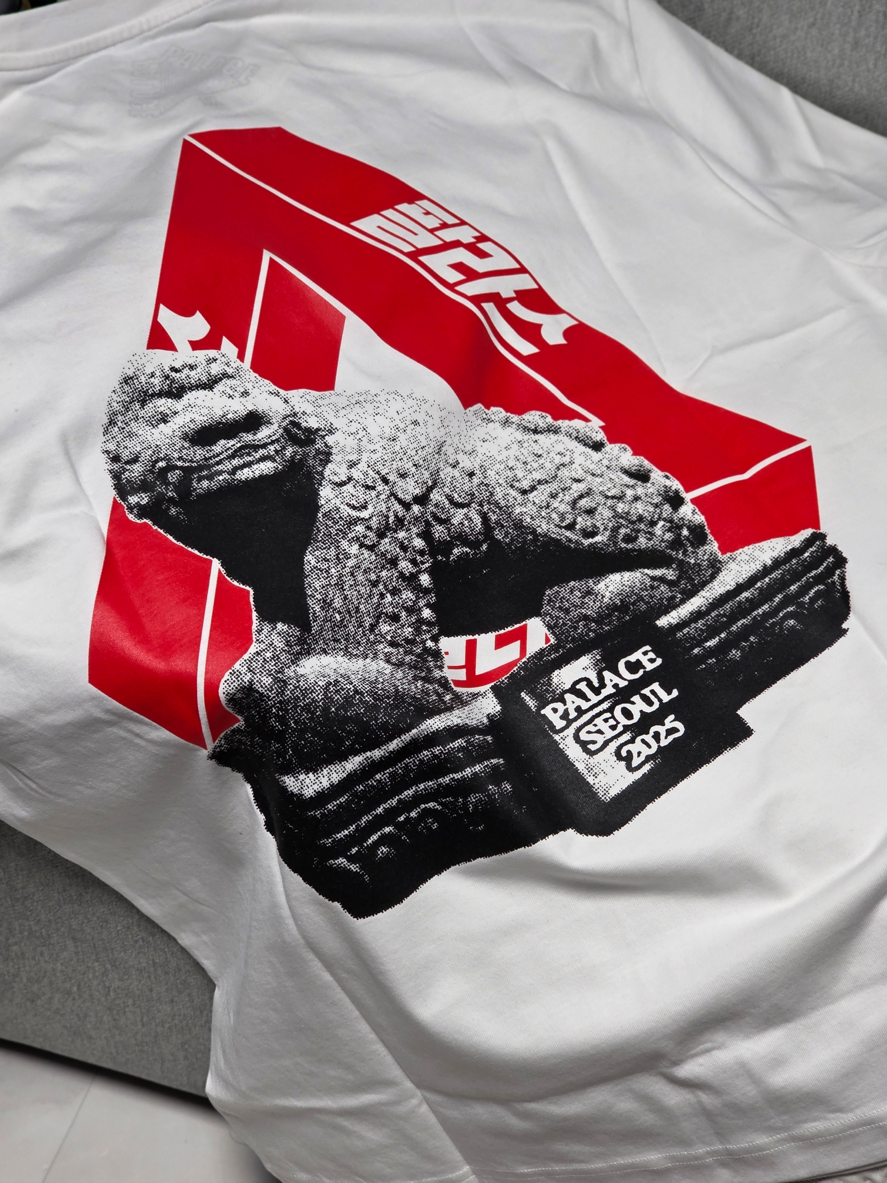 Palace Seoul 2 Seoul Tri-Ferg T-Shirt White - 25SS 착용 스타일 - 1