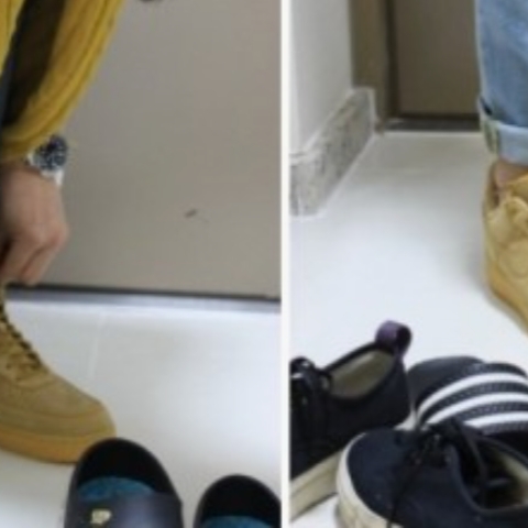 Nike Air Force 1 '07 WB Flax 착용 스타일