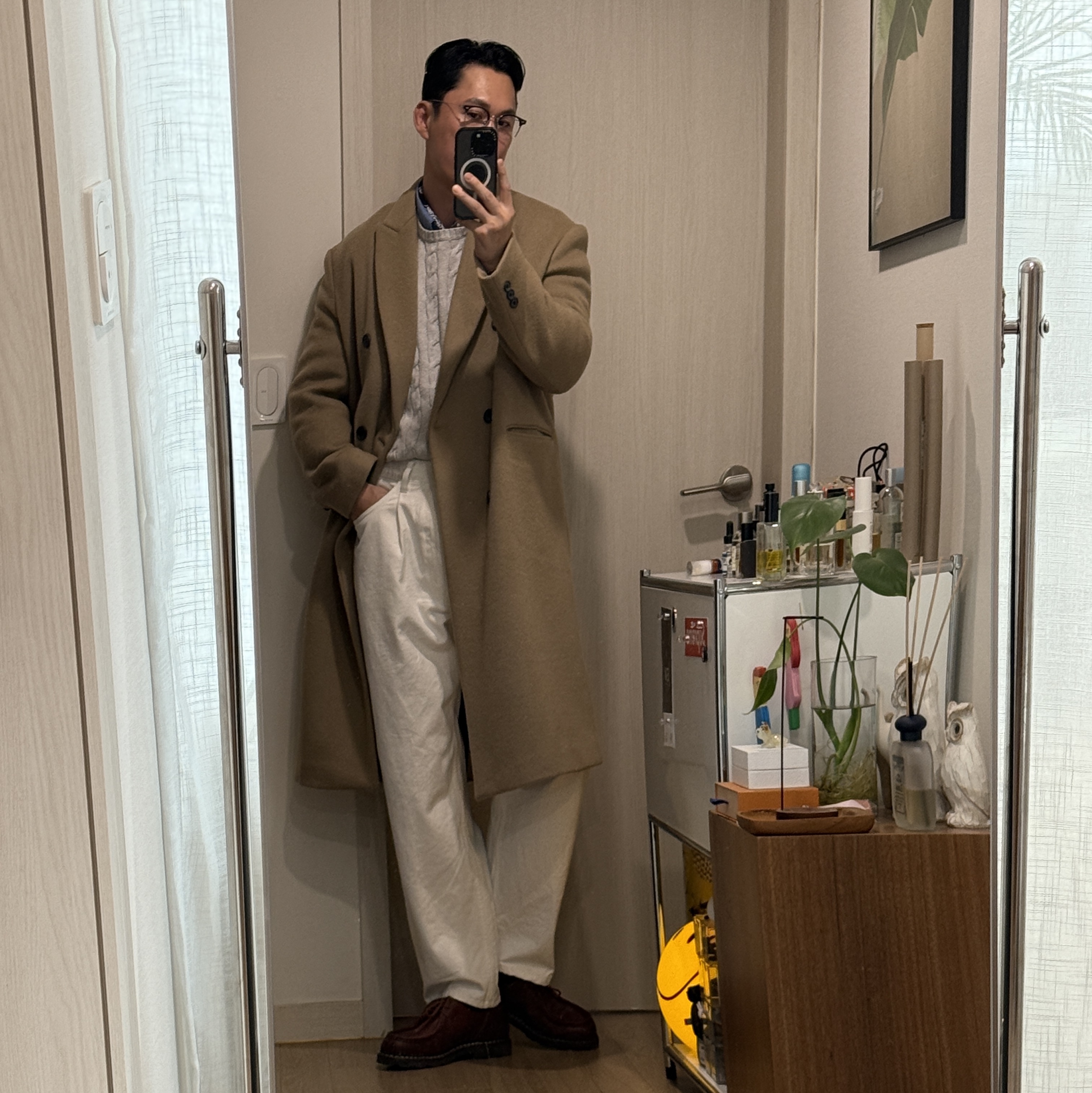 Paraboot Michael Lisse Marron 착용 스타일