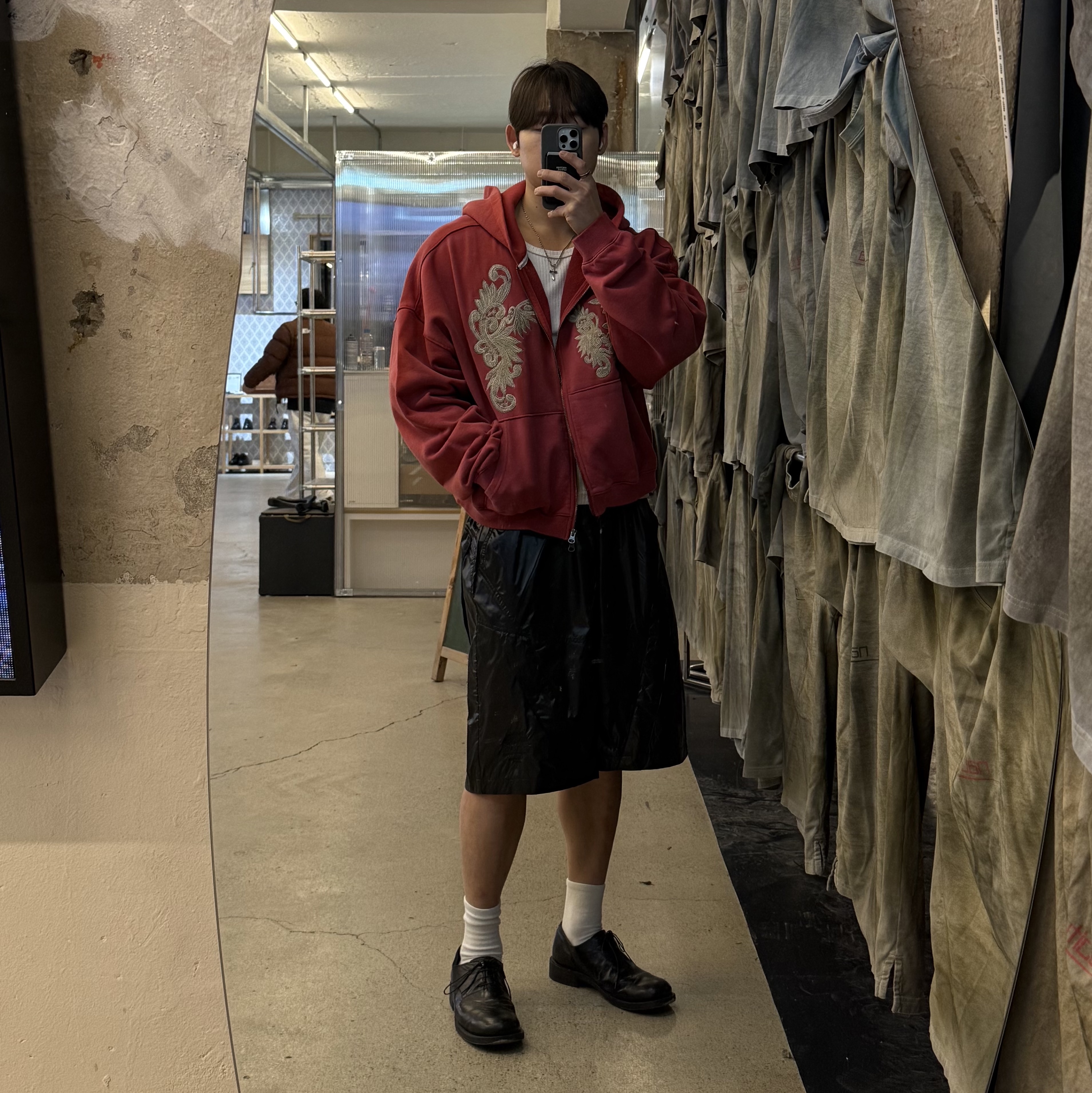 NAUTICA x Undermycar - NTC X UMC UTILITY SHORTS - BLACK 착용 스타일 - 3