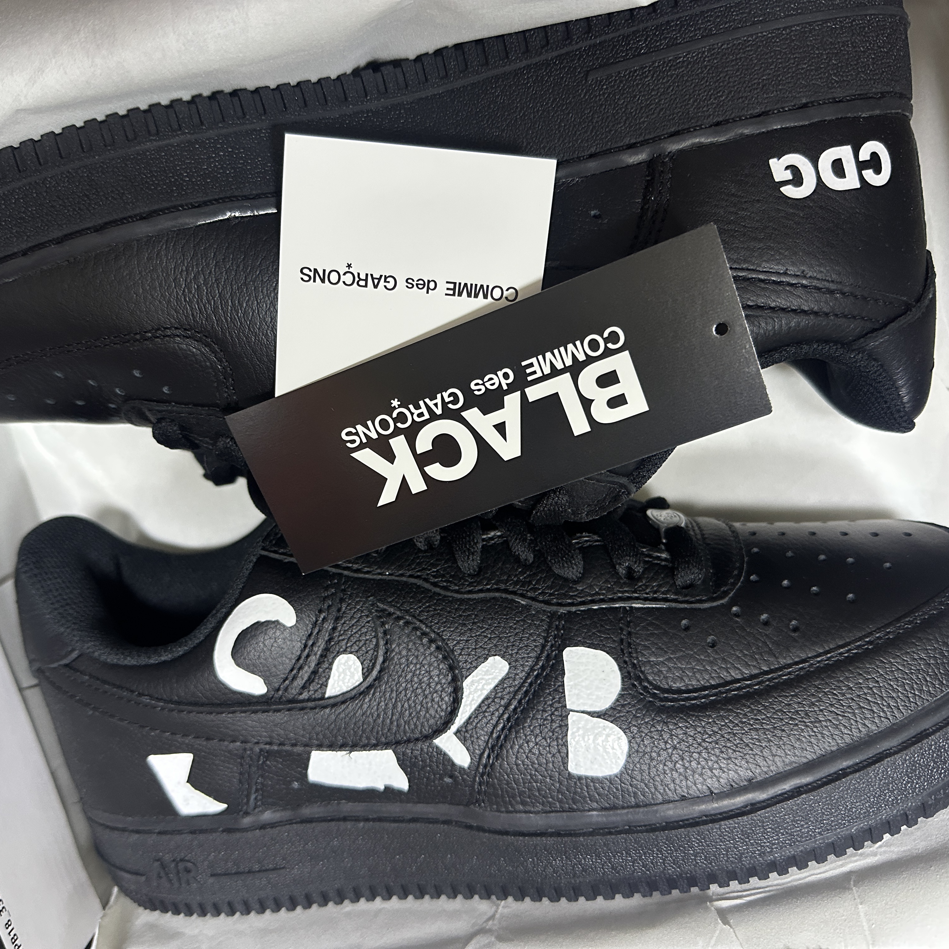Nike x Comme des Garcons Black Air Force 1 Low Retro SP Black 착용 스타일