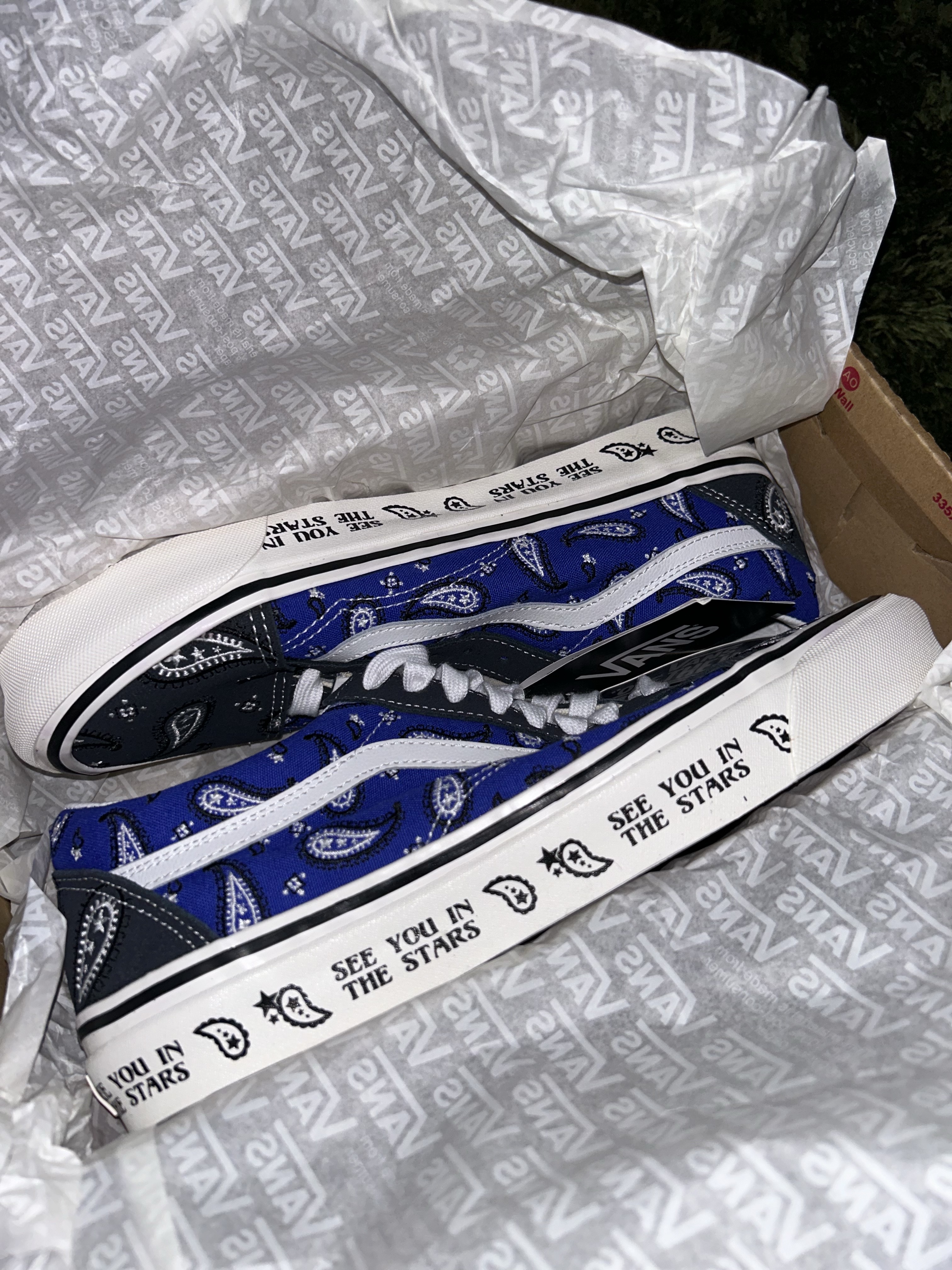 Vans Old Skool 36 DX Cosmic Rodeo Navy 착용 스타일 - 7