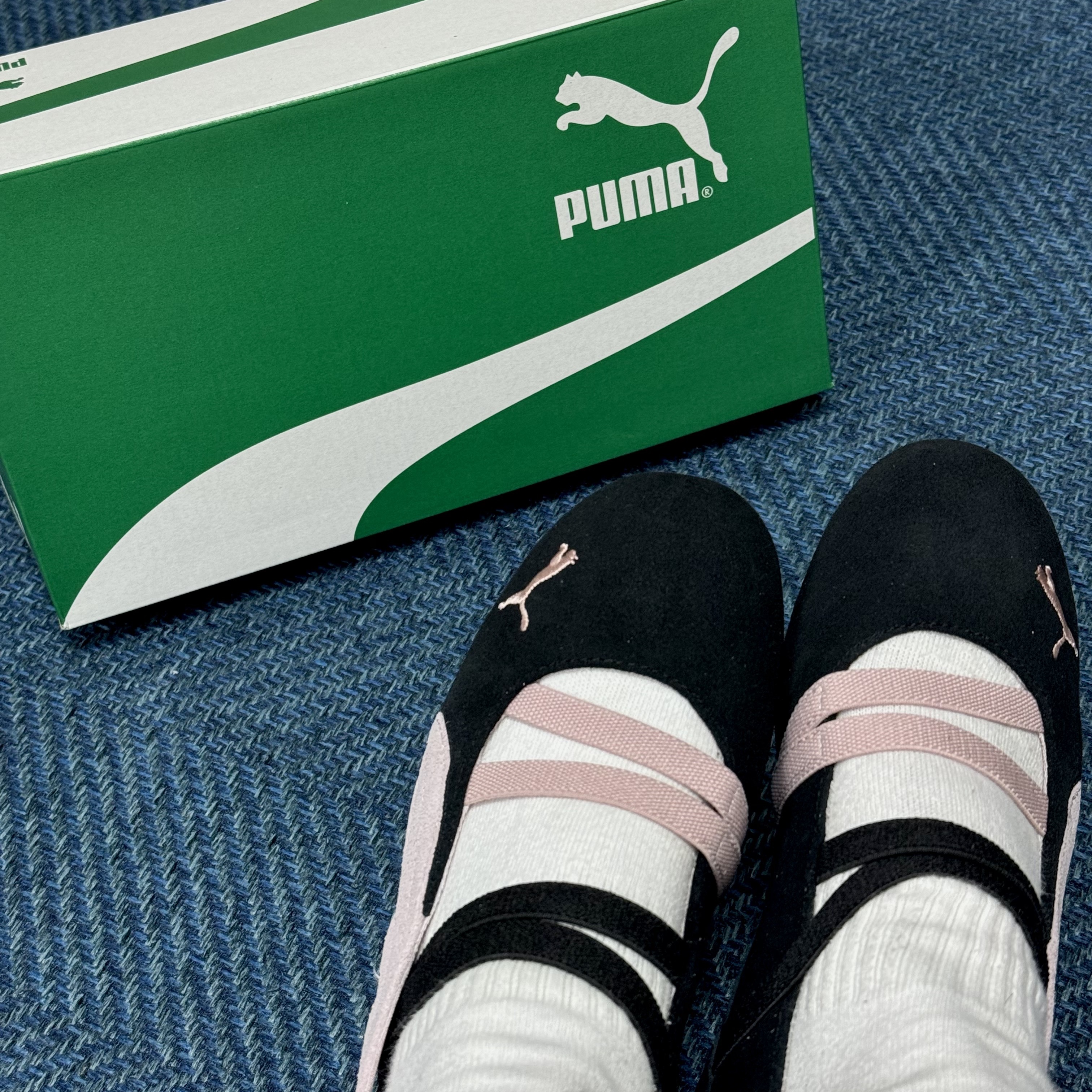 (W) Puma Speedcat Ballet Suede Puma  Black Mauve Mist 착용 스타일 - 1