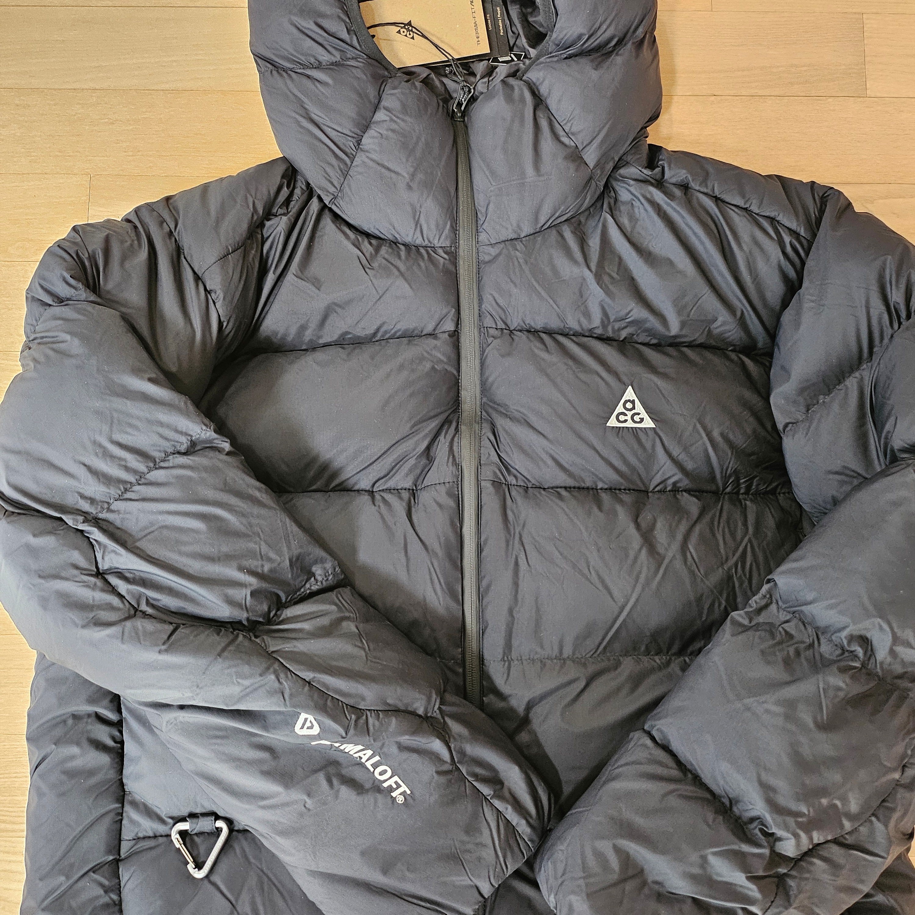 Nike ACG Therma-Fit ADV Lunar Lake Loose Hooded Jacket Black Summit White - Asia 착용 스타일