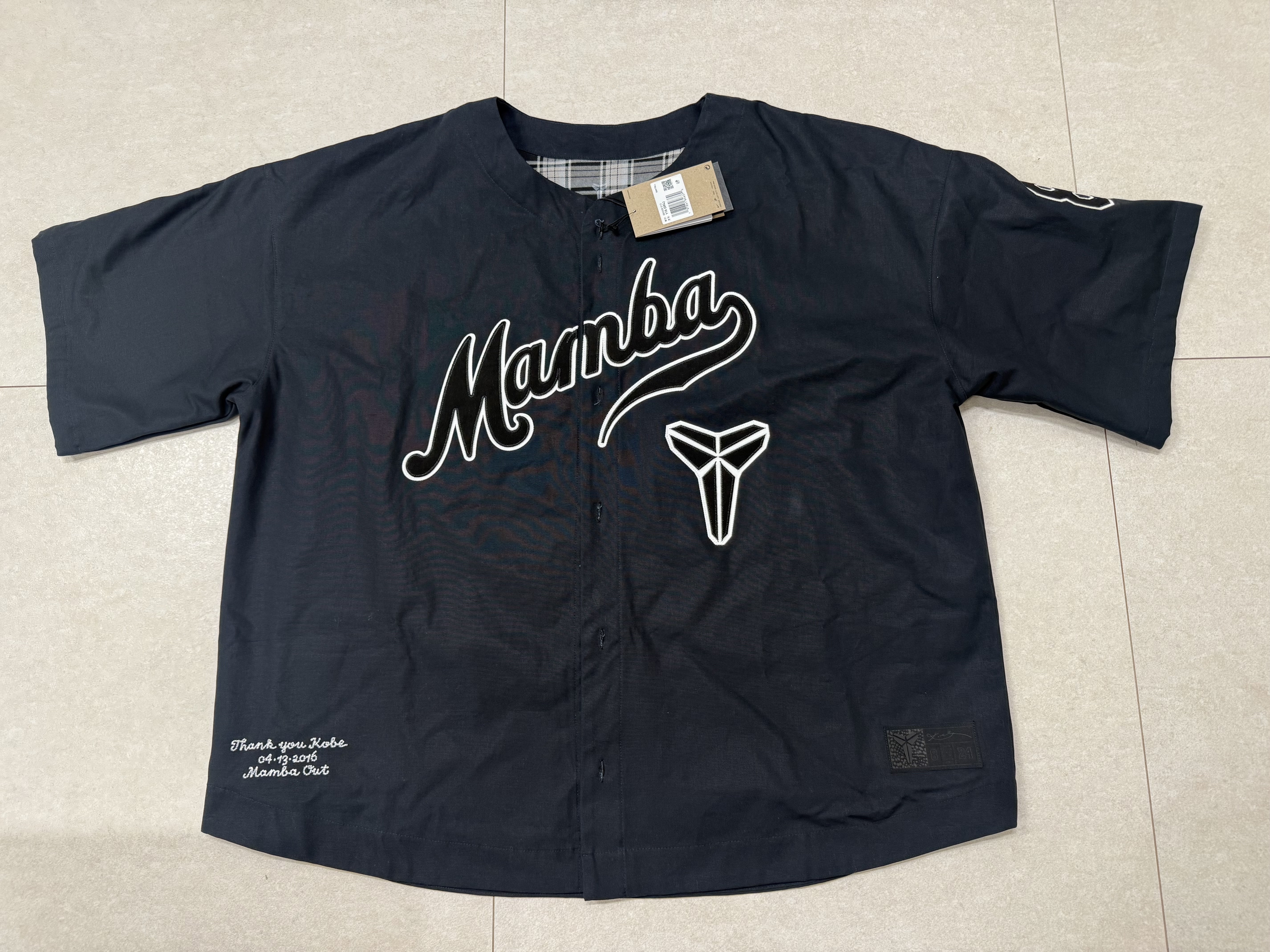 Nike Kobe Details Baseball Jersey Black - Asia 착용 스타일 - 5