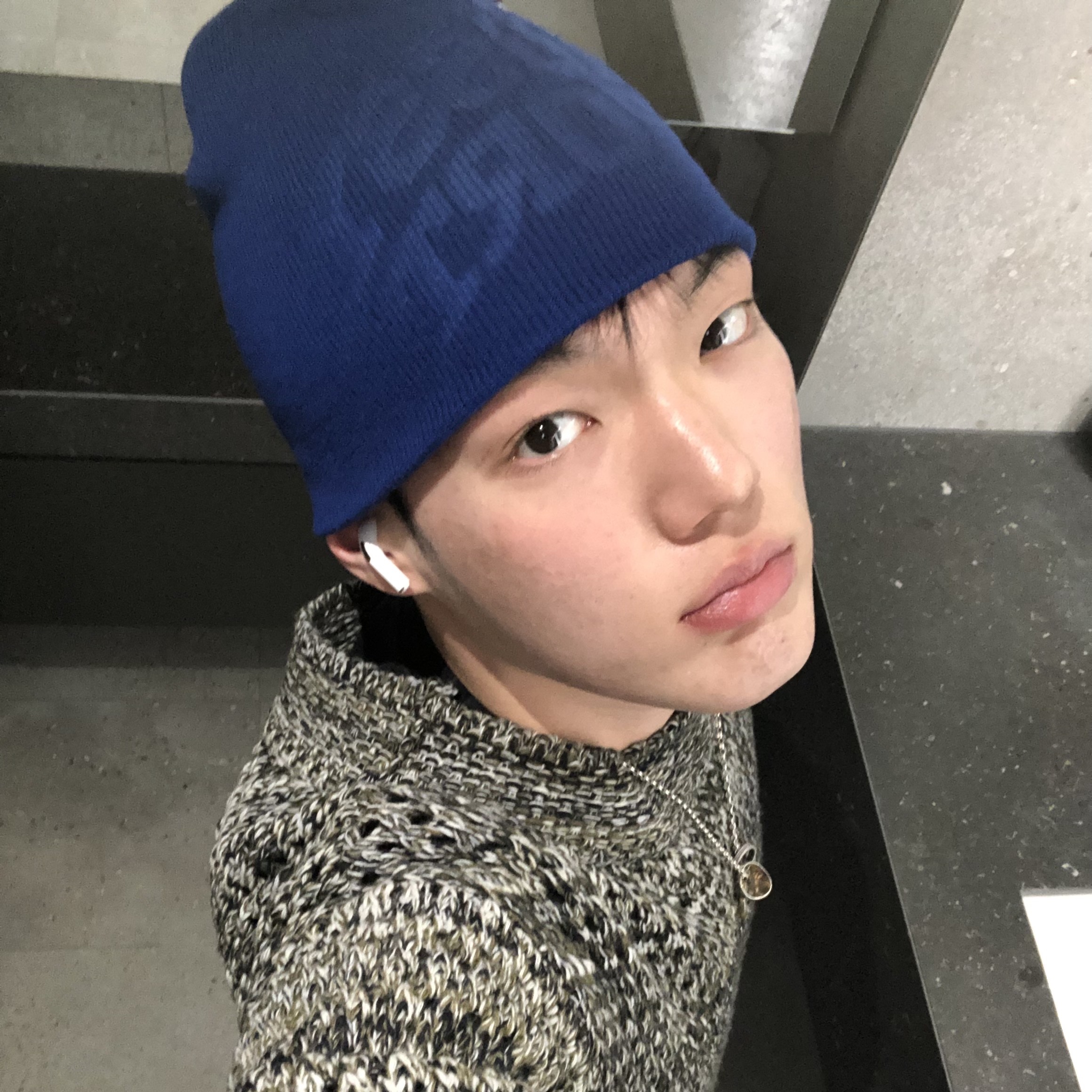 Stussy Skullcap Stussy Sport Deboss Blue 착용 스타일 - 2