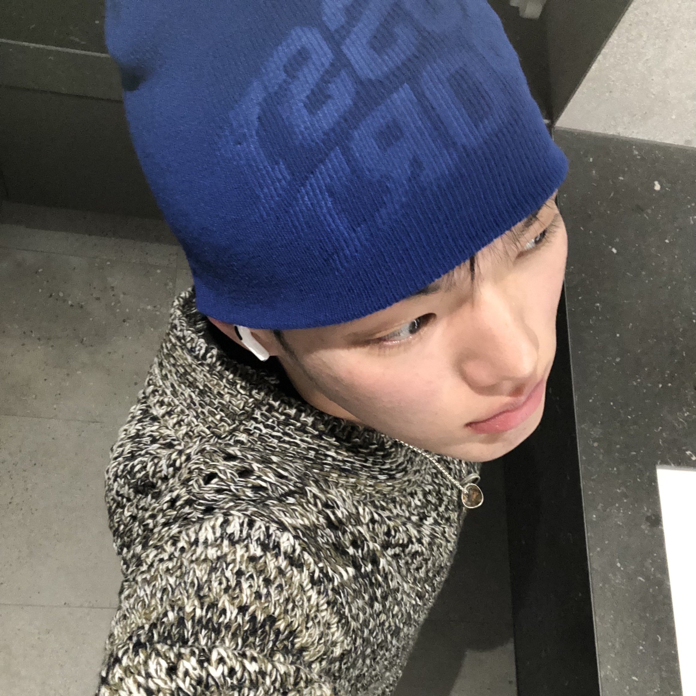 Stussy Skullcap Stussy Sport Deboss Blue 착용 스타일 - 1