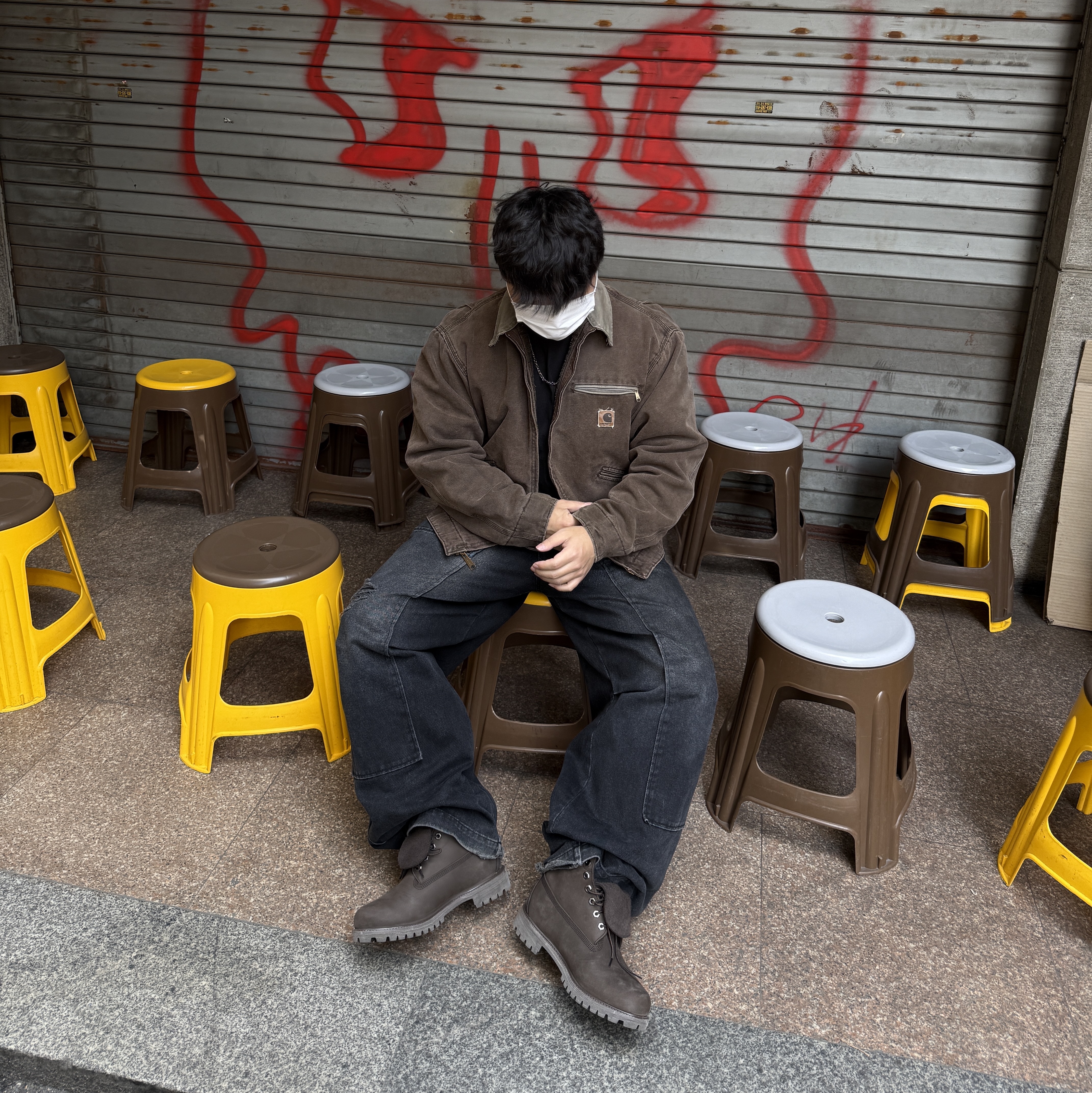 팀버랜드 프리미엄 6인치 워터프루프 부츠 다크 브라운 - 와이드 착용 스타일 - 1