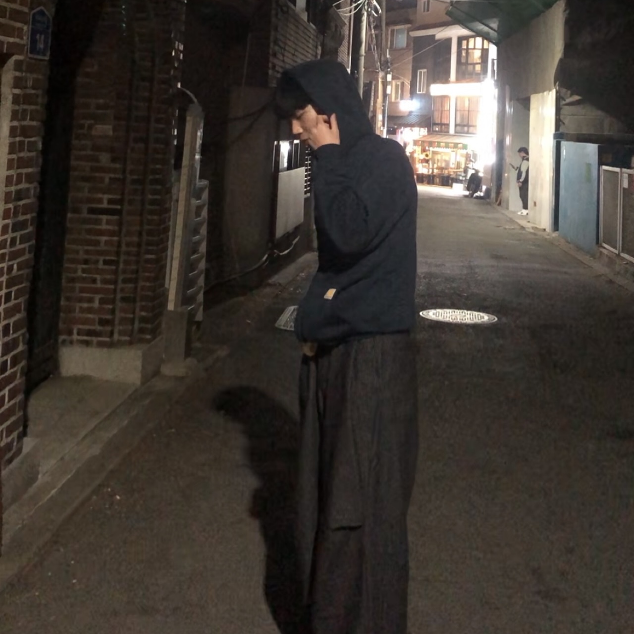 Carhartt Loose Fit Midweight Regular Full Zip Sweatshirt New Navy 착용 스타일 - 3