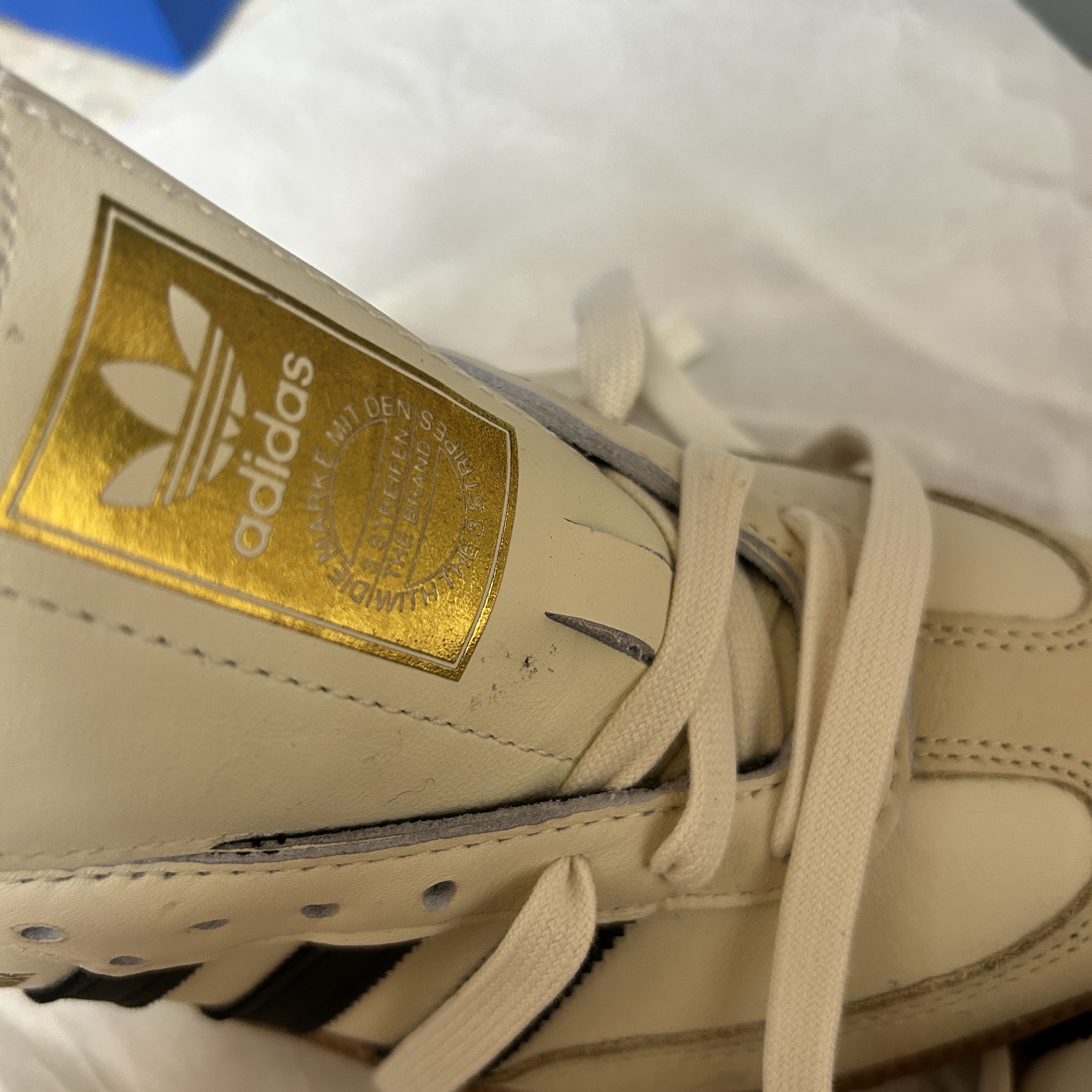 (W) Adidas Samba OG Cream White Core Black 착용 스타일 - 3
