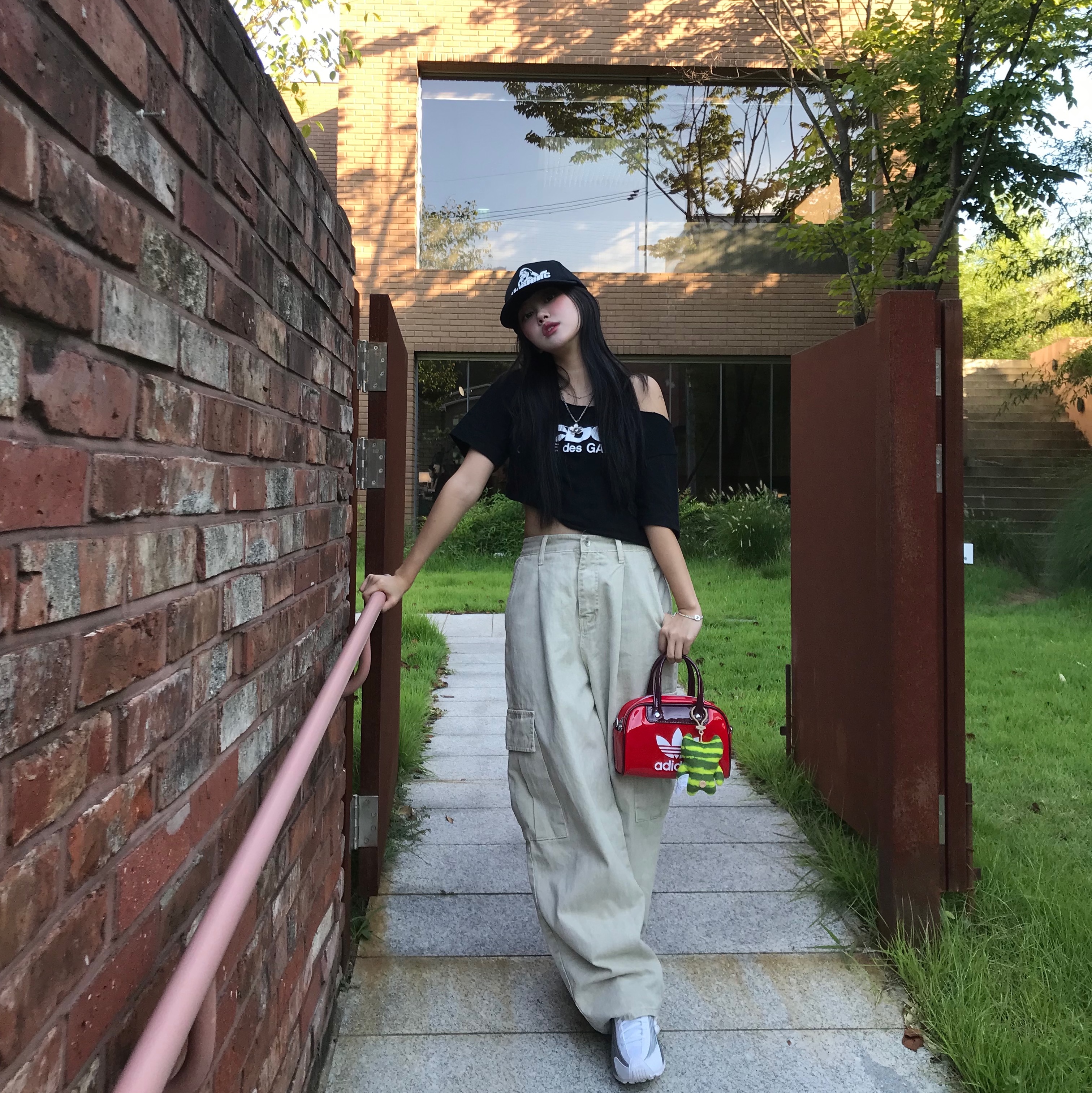 Hysteric Glamour Feel Good Mesh Cap Black 착용 스타일