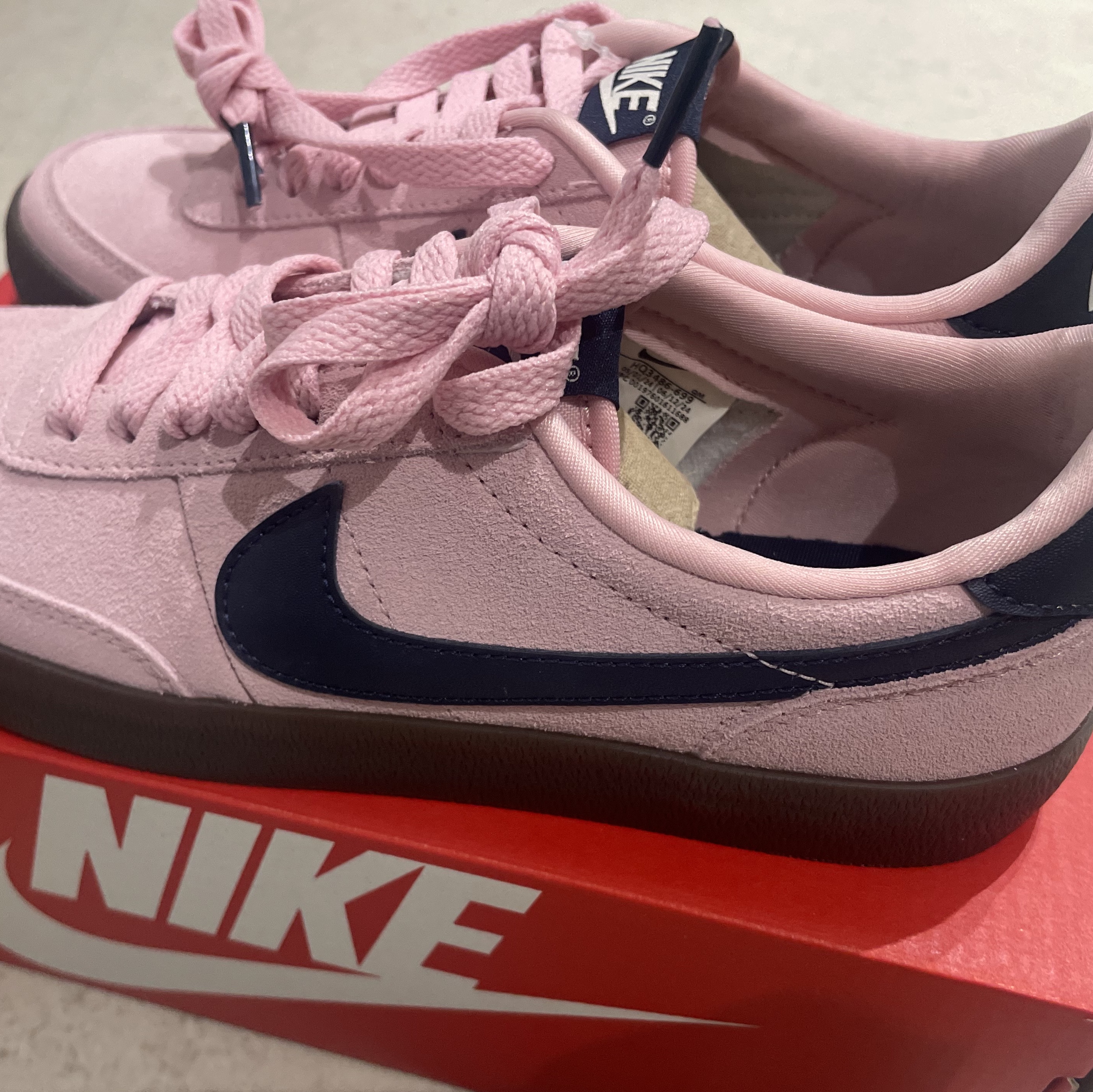(W) Nike Killshot 2 Pink Glaze Light Orewood Brown 착용 스타일 - 3