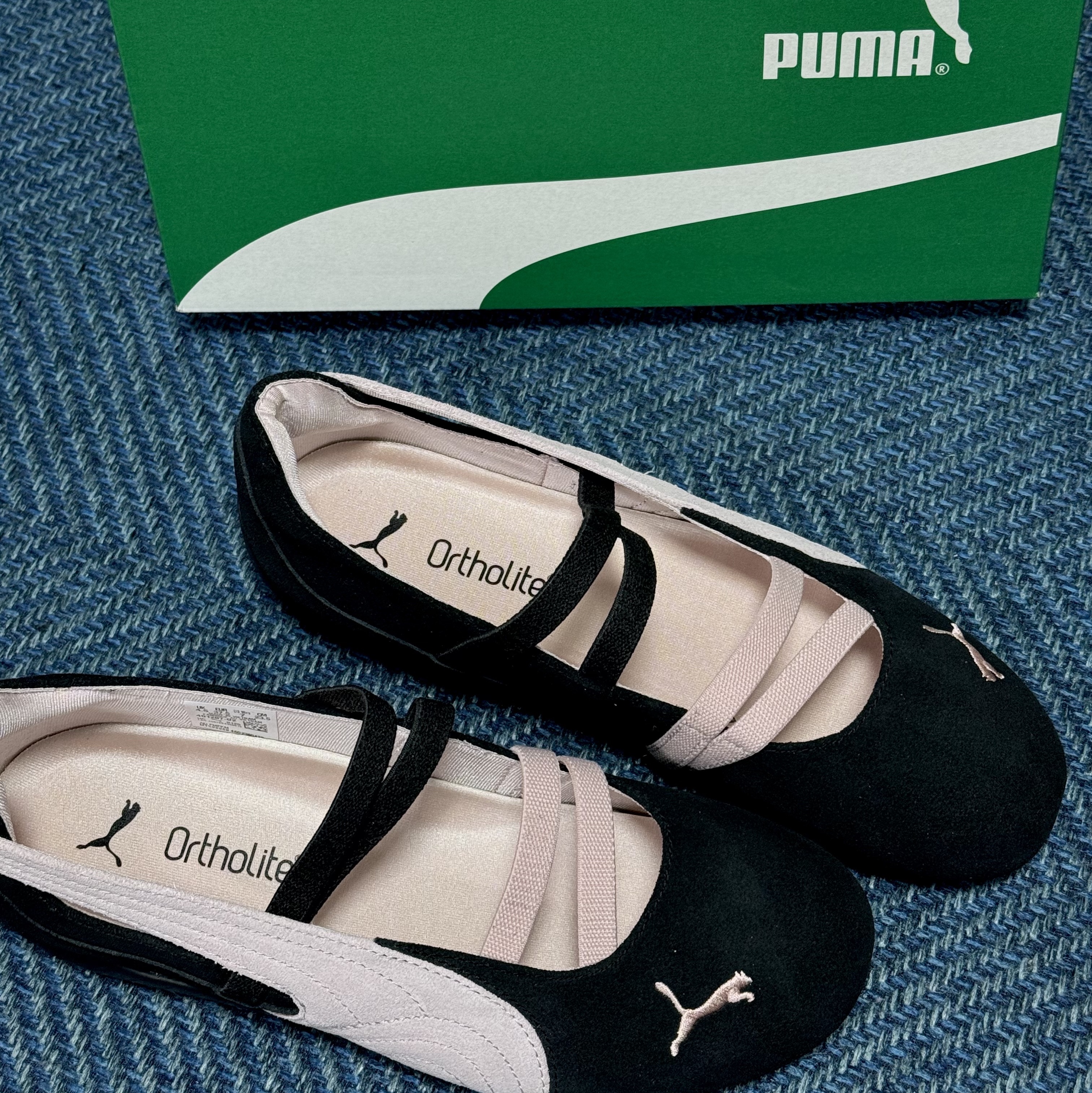 (W) Puma Speedcat Ballet Suede Puma  Black Mauve Mist 착용 스타일 - 2