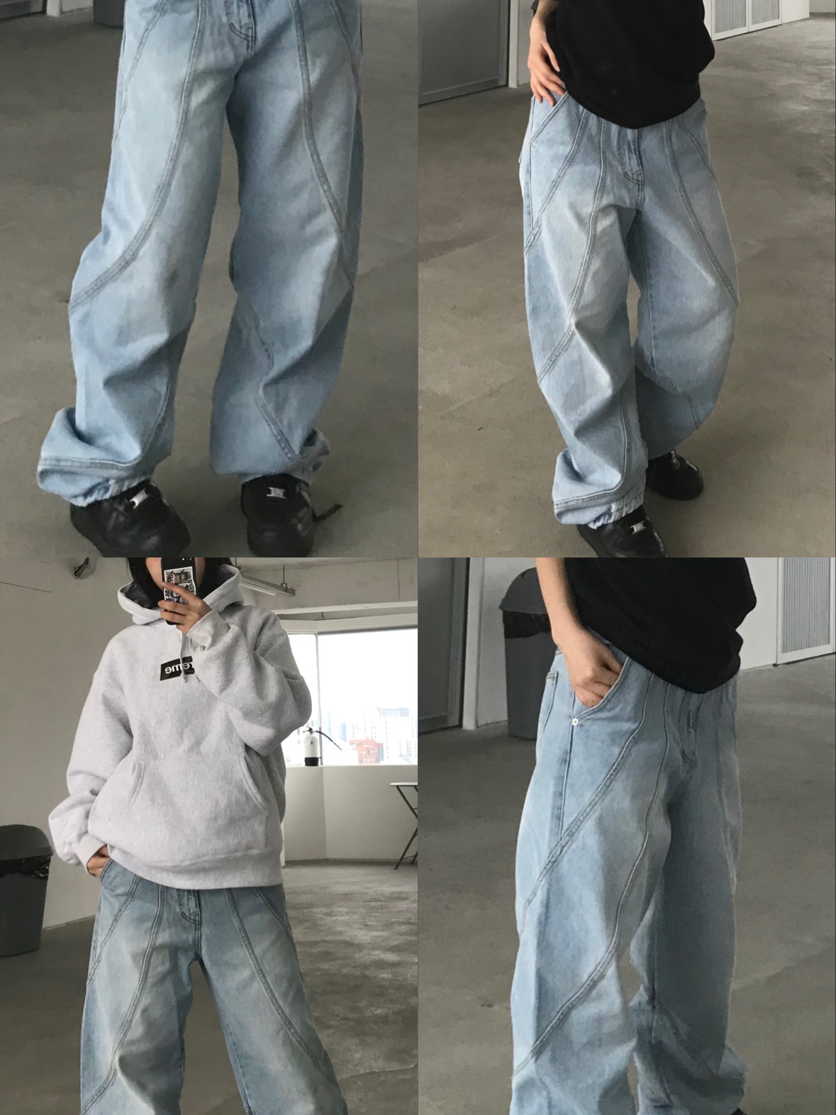 Supreme Box Logo Hooded Sweatshirt Ash Grey - 23FW 착용 스타일 - 1