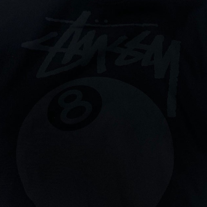 Stussy 8 Ball Pigment Dyed Hoodie Black 2 착용 스타일