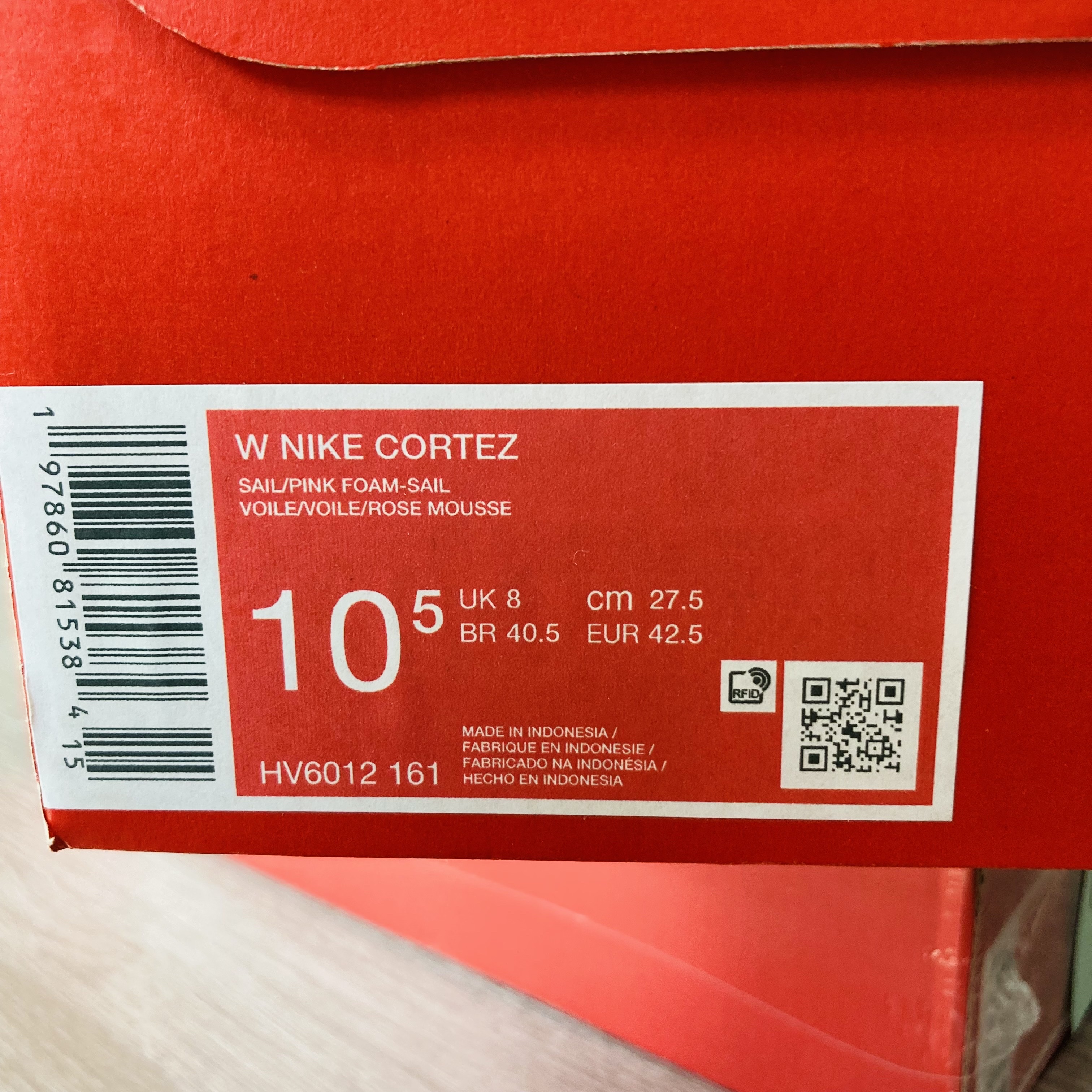 (W) Nike Cortez Valentine's Day Sail Pink Foam 착용 스타일 - 1