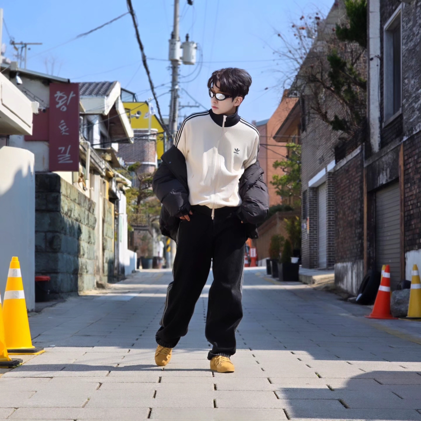 Adidas Waffle Beckenbauer Track Top Wonder White - KR Sizing, Adidas Waffle Beckenbauer Track Top Wonder White - KR Sizing 착용 스타일 - 6