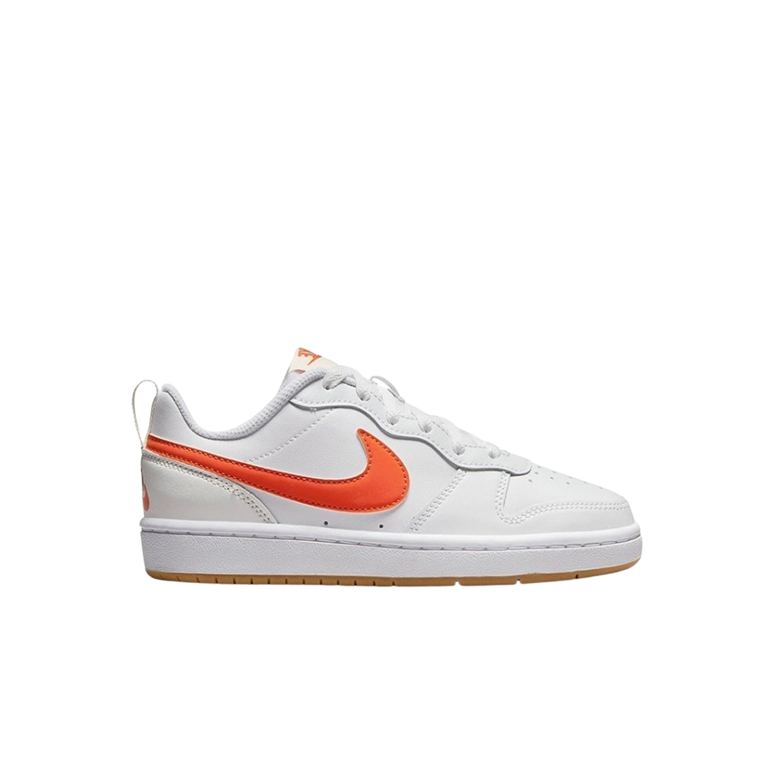 (GS) 나이키 코트 버로우 로우 2 서밋 화이트 오렌지((GS) Nike Court Borough Low 2 Summit White Orange)
