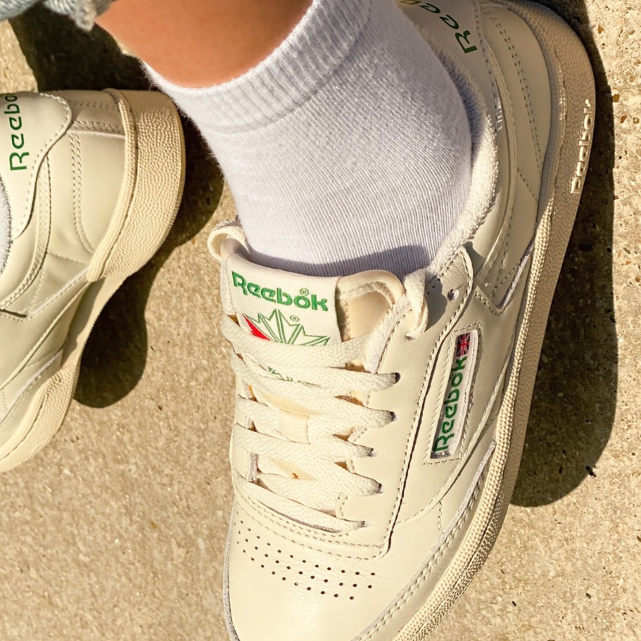 Reebok Club C 85 Vintage Chalk Green 착용 스타일