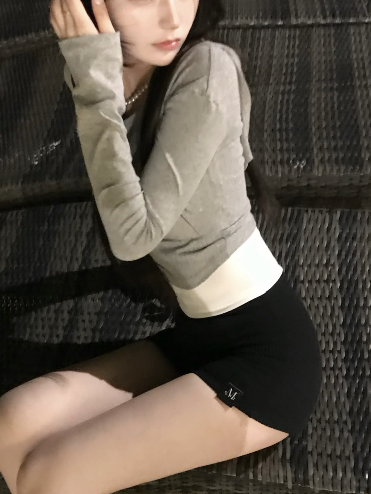 무센트 포레 플리스 마이크로 팬츠 블랙 착용 스타일 - 1