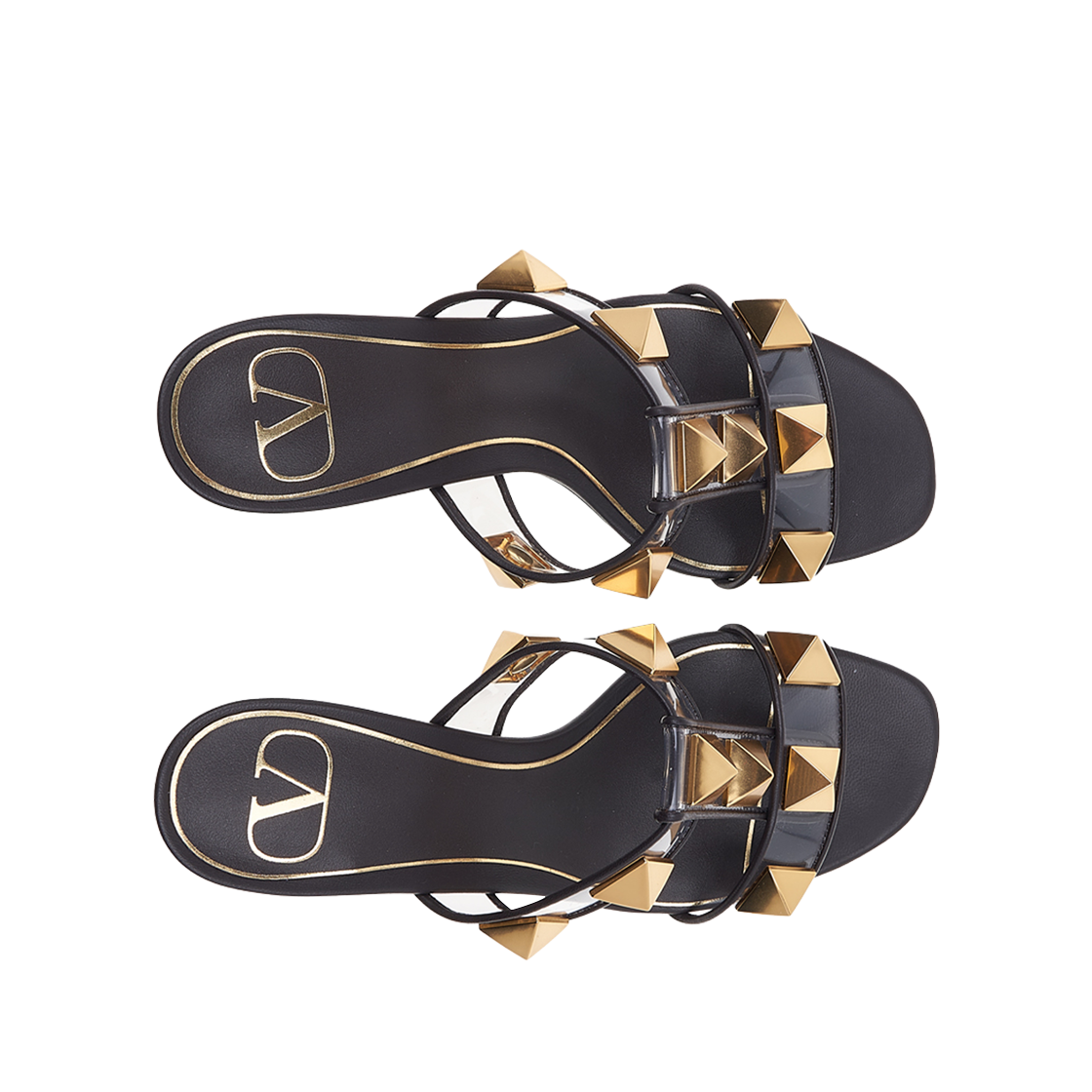 (W) 발렌티노 로만 스터드 샌들 트랜스패런트 브라운((W) Valentino Roman Stud Sandal Transparent Brown) - 2