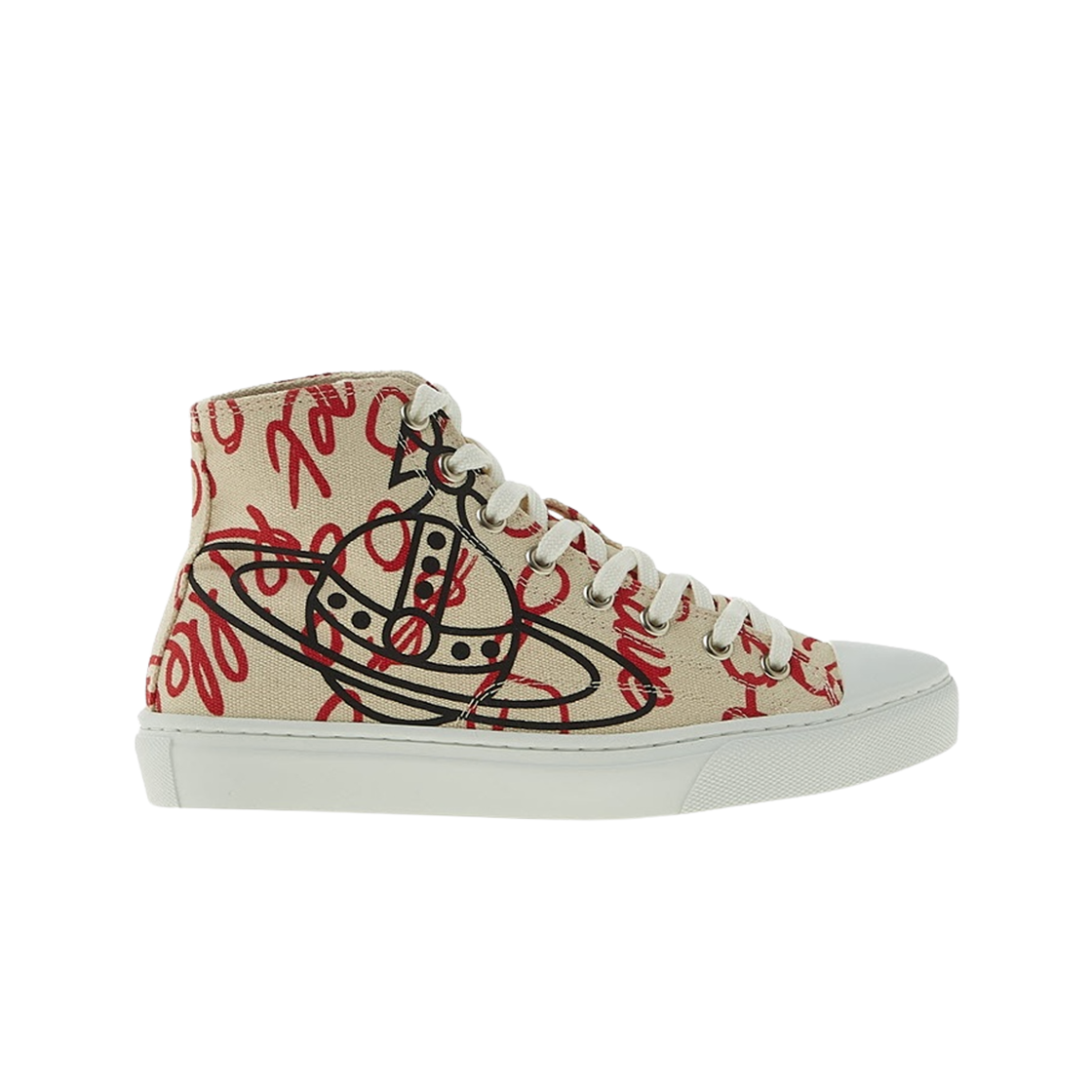 75010001W-W0005-B401 (W) Vivienne Westwood Plimsoll High Top Sneakers Natural