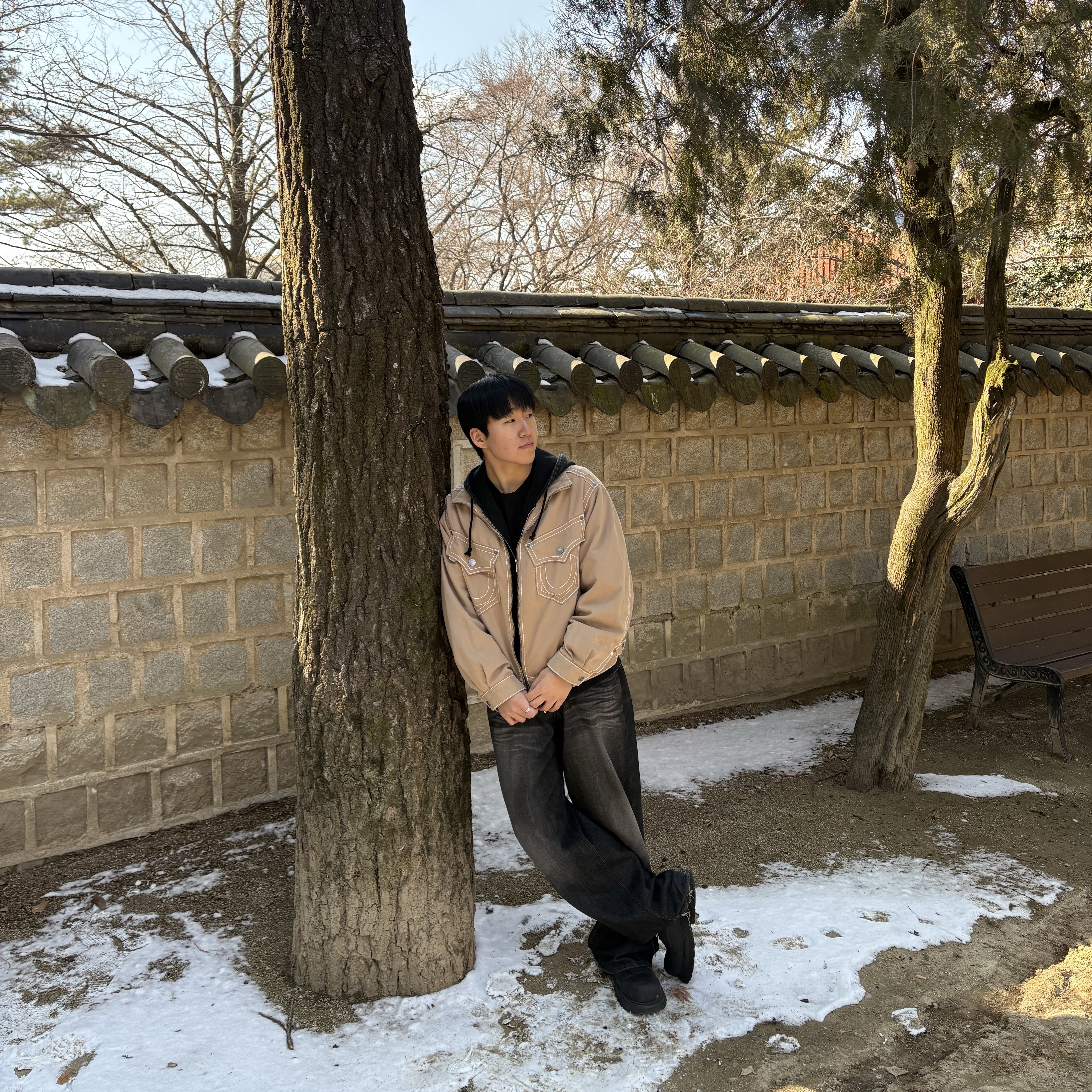 True Religion Noble Jacket Dark Beige 착용 스타일 - 3