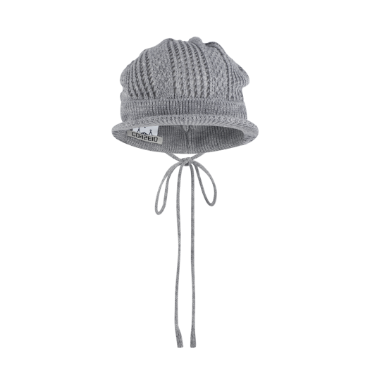 SU2501CA02 COYSEIO Coy Visor Crochet Beanie Melange Grey