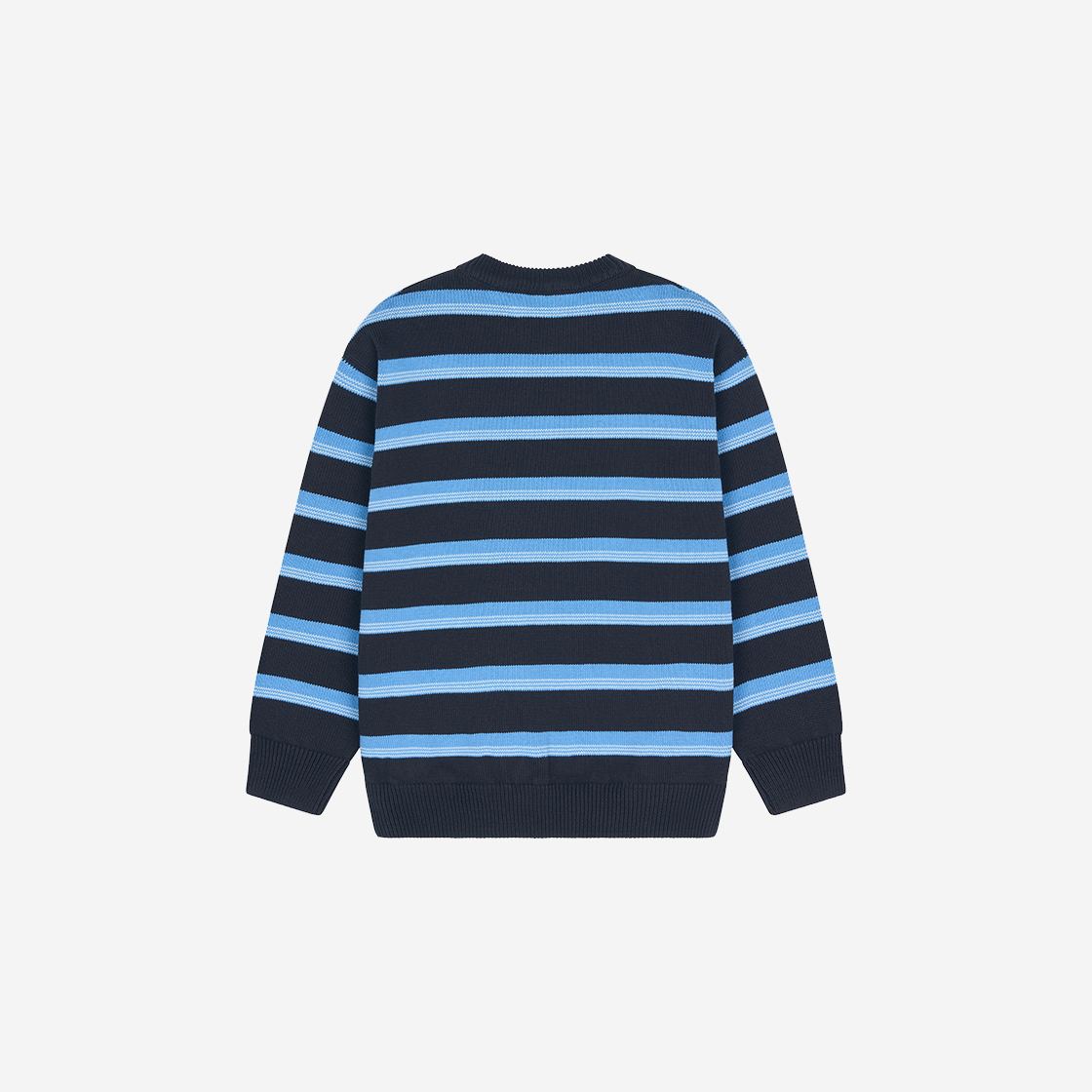 플랫웨이브 인 서울 아브 스트라이프 빈티지울 라운드 니트 네이비(Flatwave in Seoul Aav Stripe Vintage Cotton Round Knit Navy) - 2