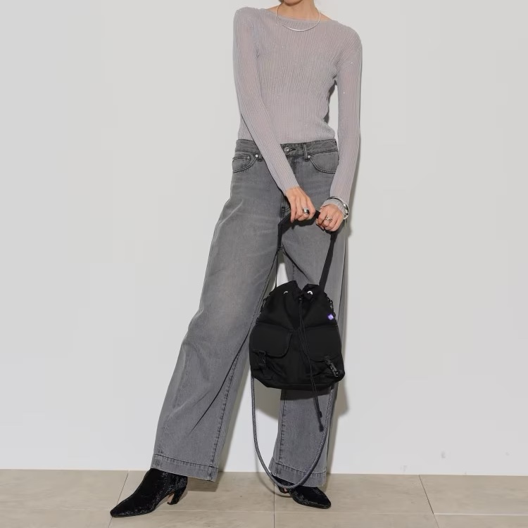 The North Face Purple Label Stroll Tote Bag Black 착용 스타일 - 2