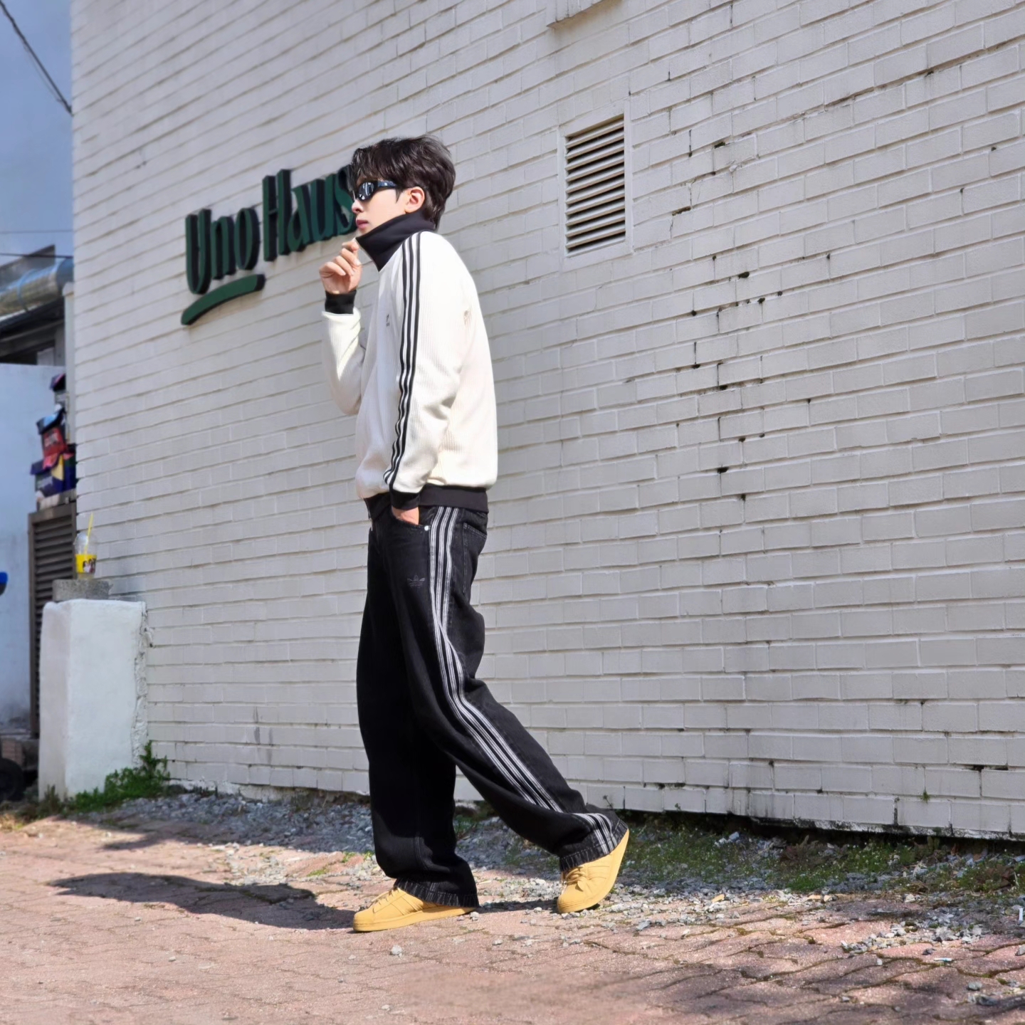Adidas Waffle Beckenbauer Track Top Wonder White - KR Sizing, Adidas Waffle Beckenbauer Track Top Wonder White - KR Sizing 착용 스타일 - 6