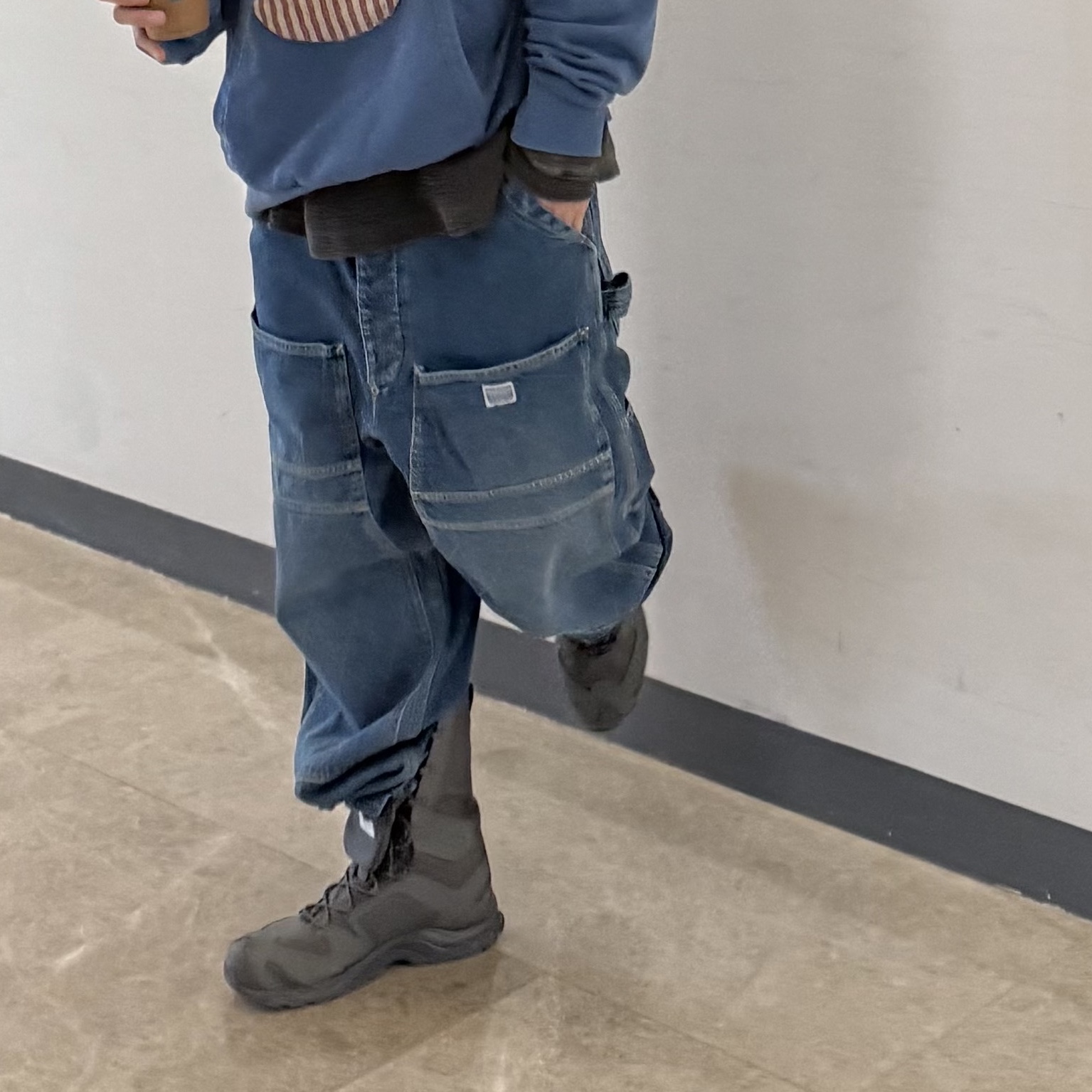 Kapital 11.5 oz. Denim Lumber Pants Indigo (Processing) 착용 스타일 - 5