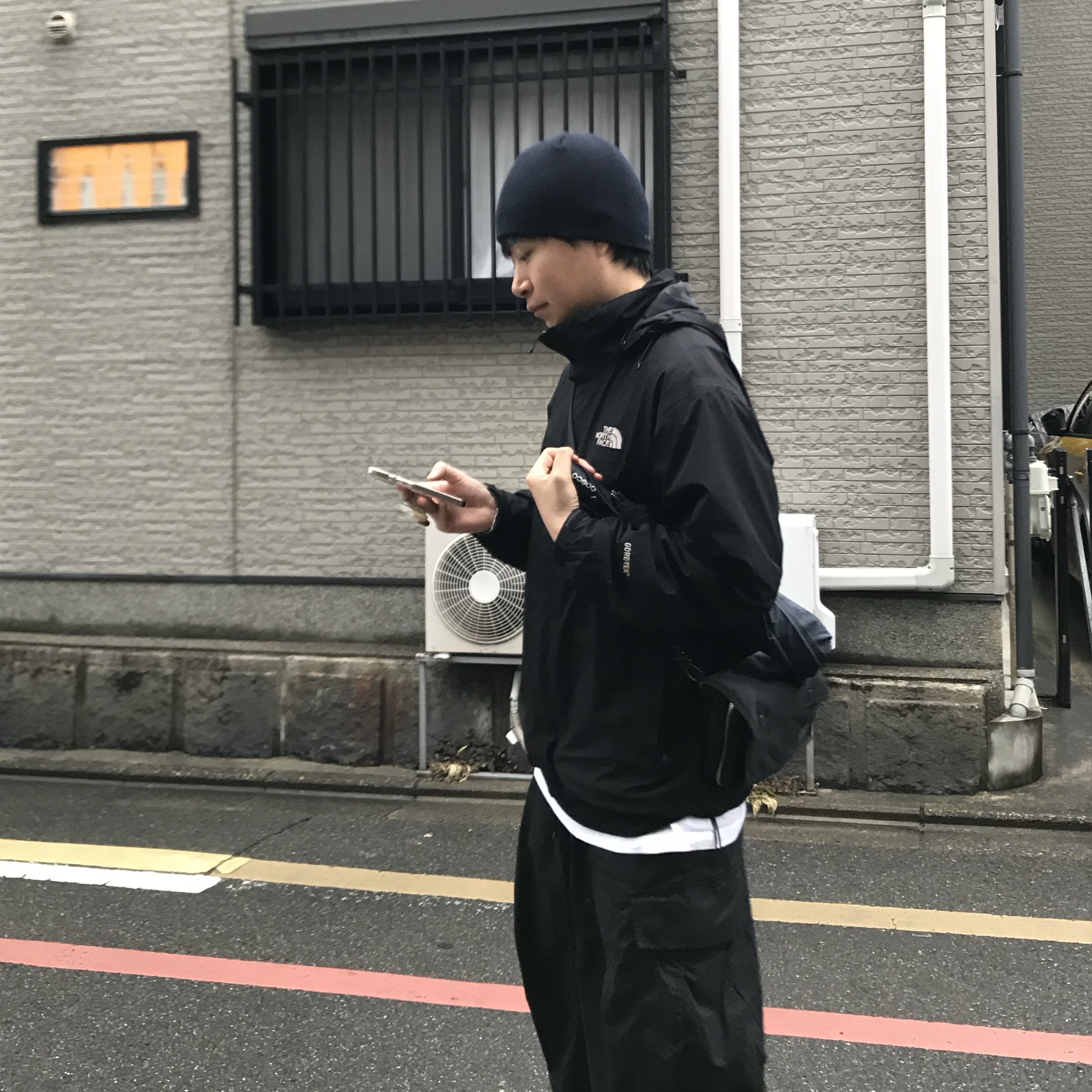 Needles H.D. BDU Pants Black, Porter Tanker Shoulder Bag Black 착용 스타일