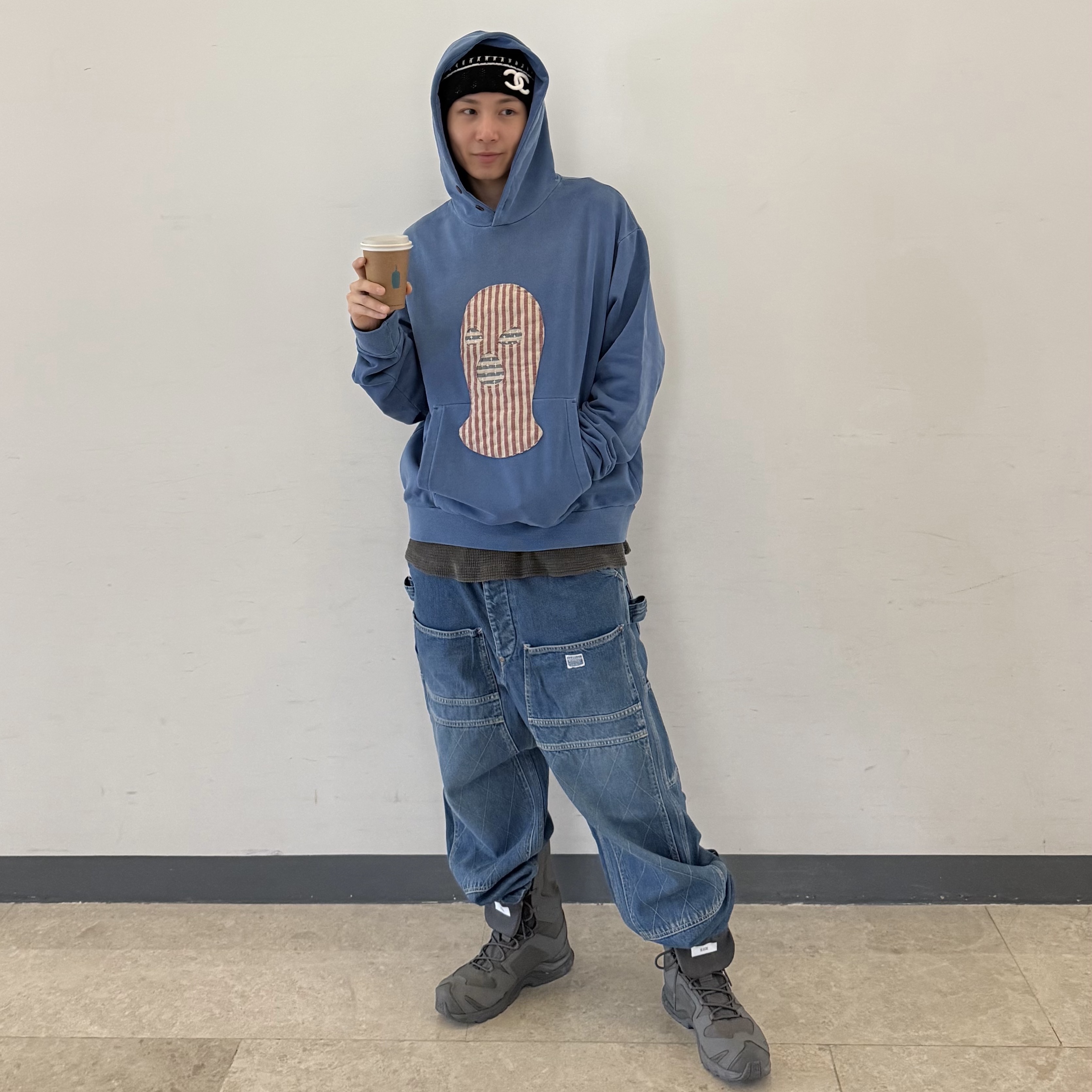 Kapital 11.5 oz. Denim Lumber Pants Indigo (Processing) 착용 스타일 - 2