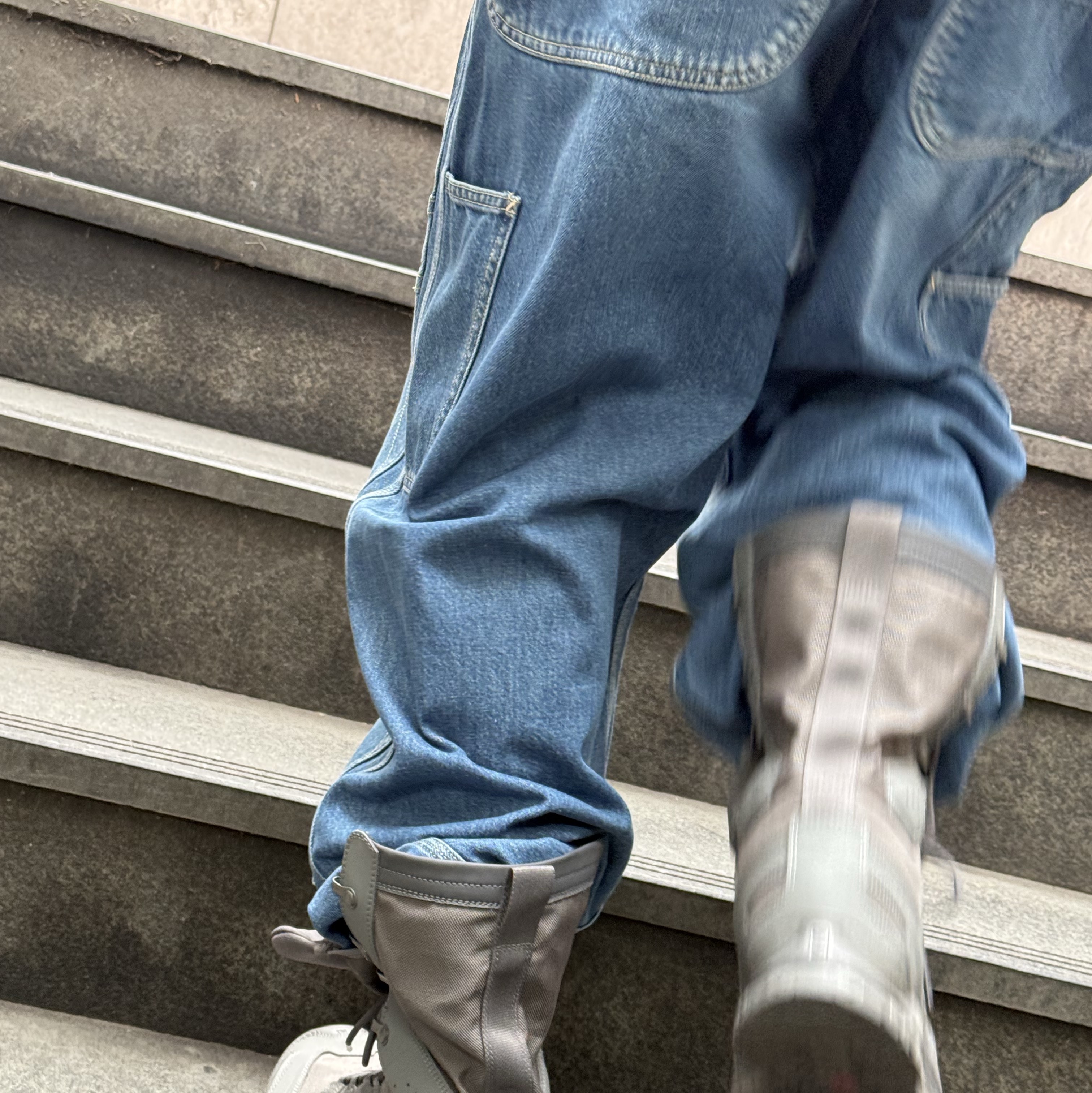 Kapital 11.5 oz. Denim Lumber Pants Indigo (Processing) 착용 스타일 - 4