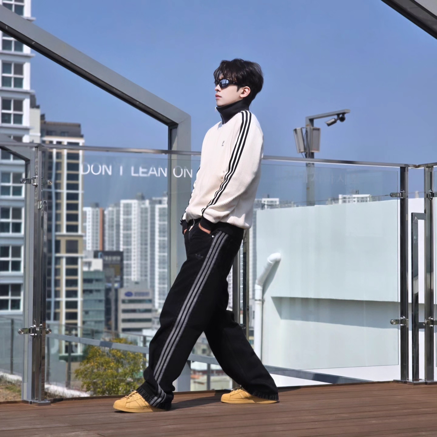 Adidas Waffle Beckenbauer Track Top Wonder White - KR Sizing, Adidas Waffle Beckenbauer Track Top Wonder White - KR Sizing 착용 스타일 - 5